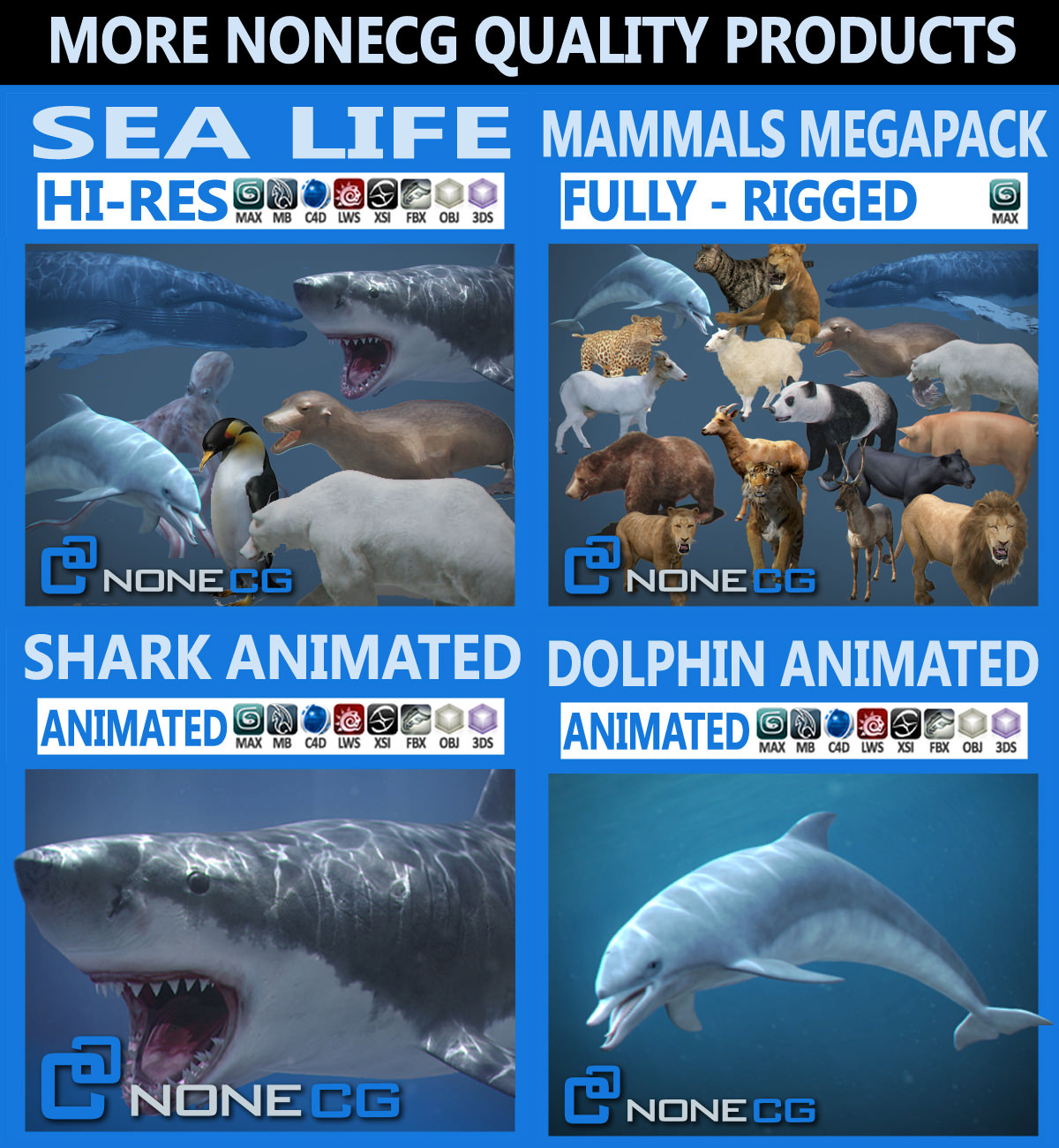 Animated Whale 3D model_8