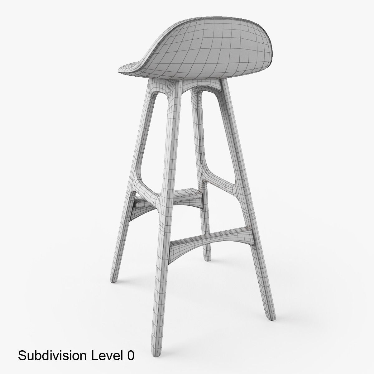 Erik Buch Bar Stool 3D model_10