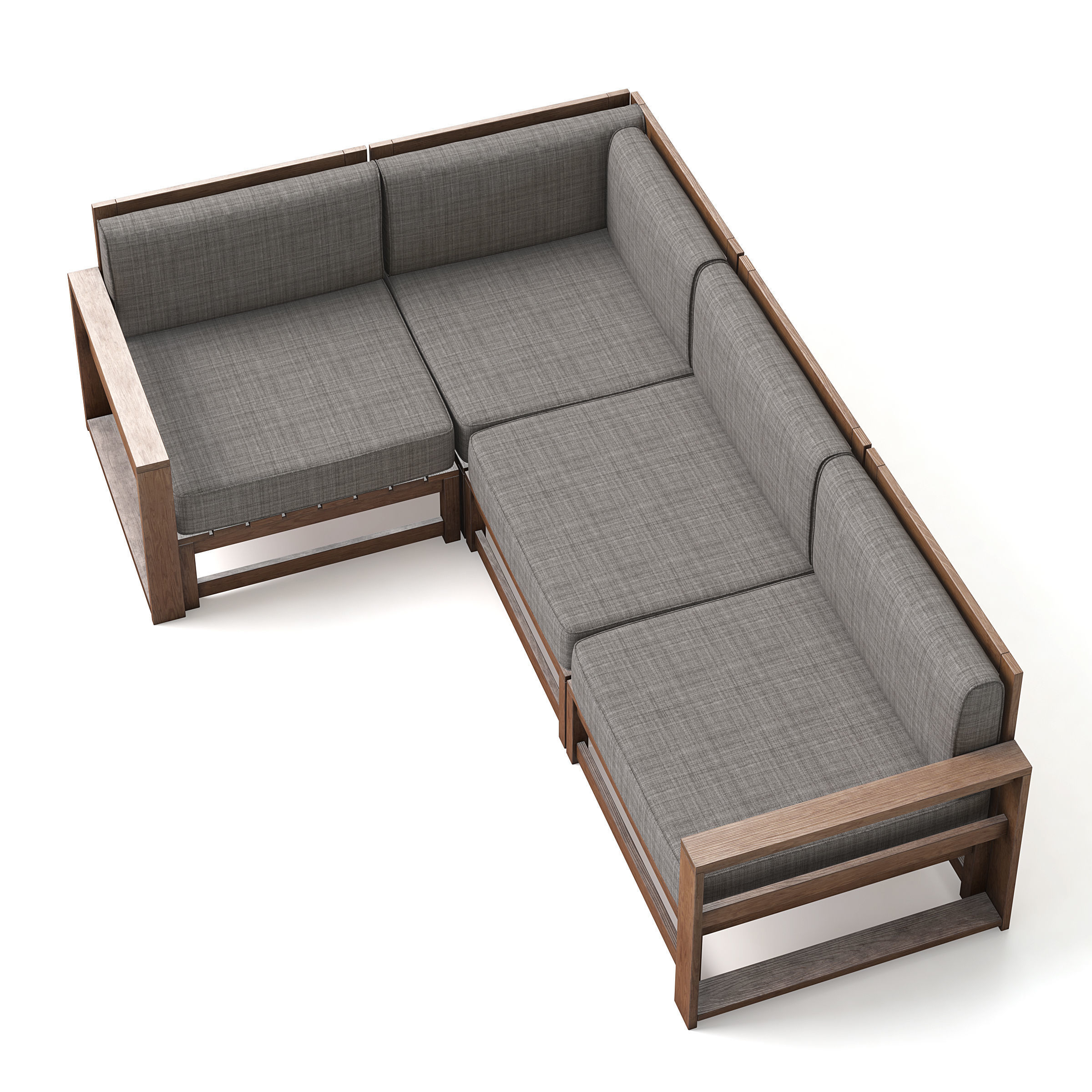 Garden Sofa 3D model_3