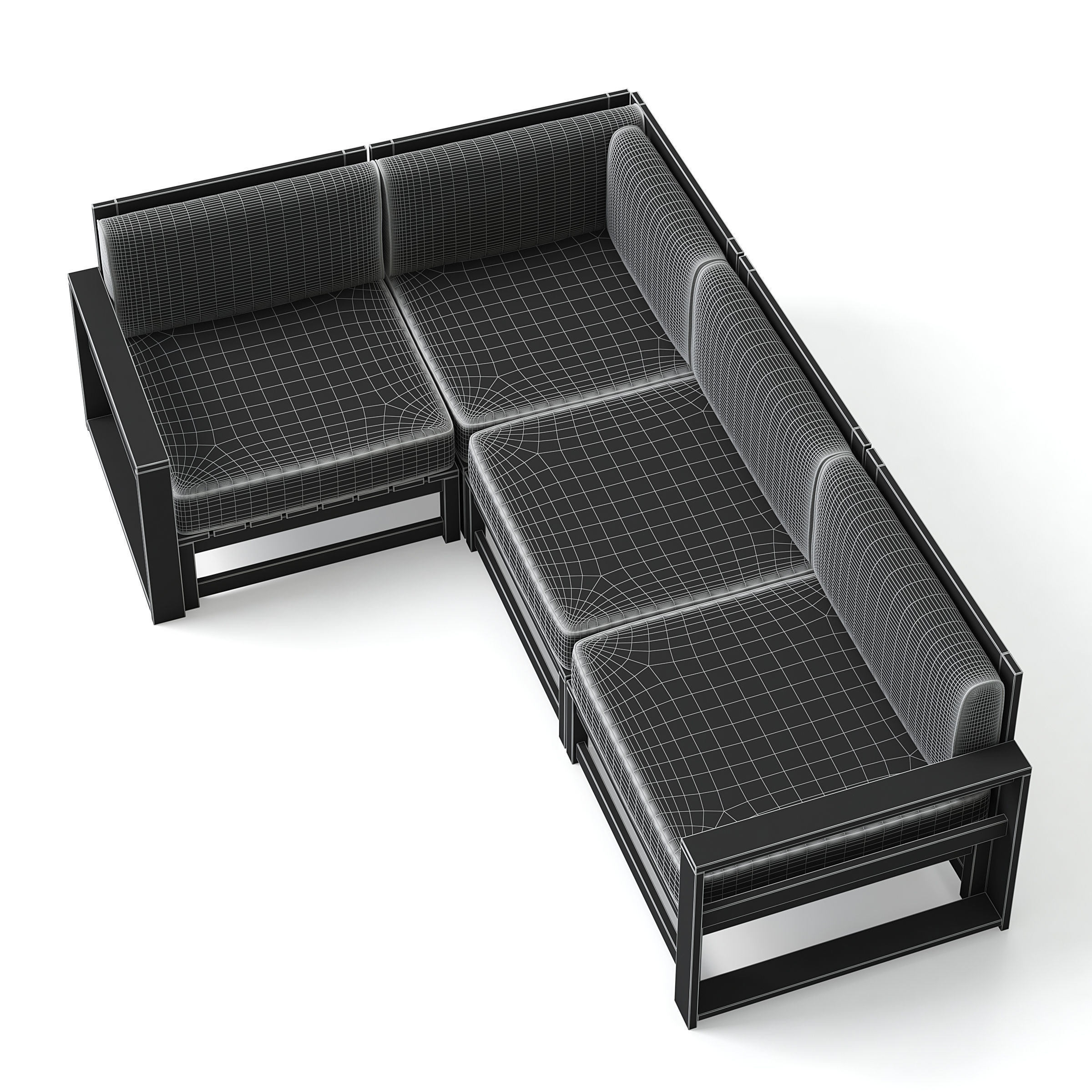 Garden Sofa 3D model_8