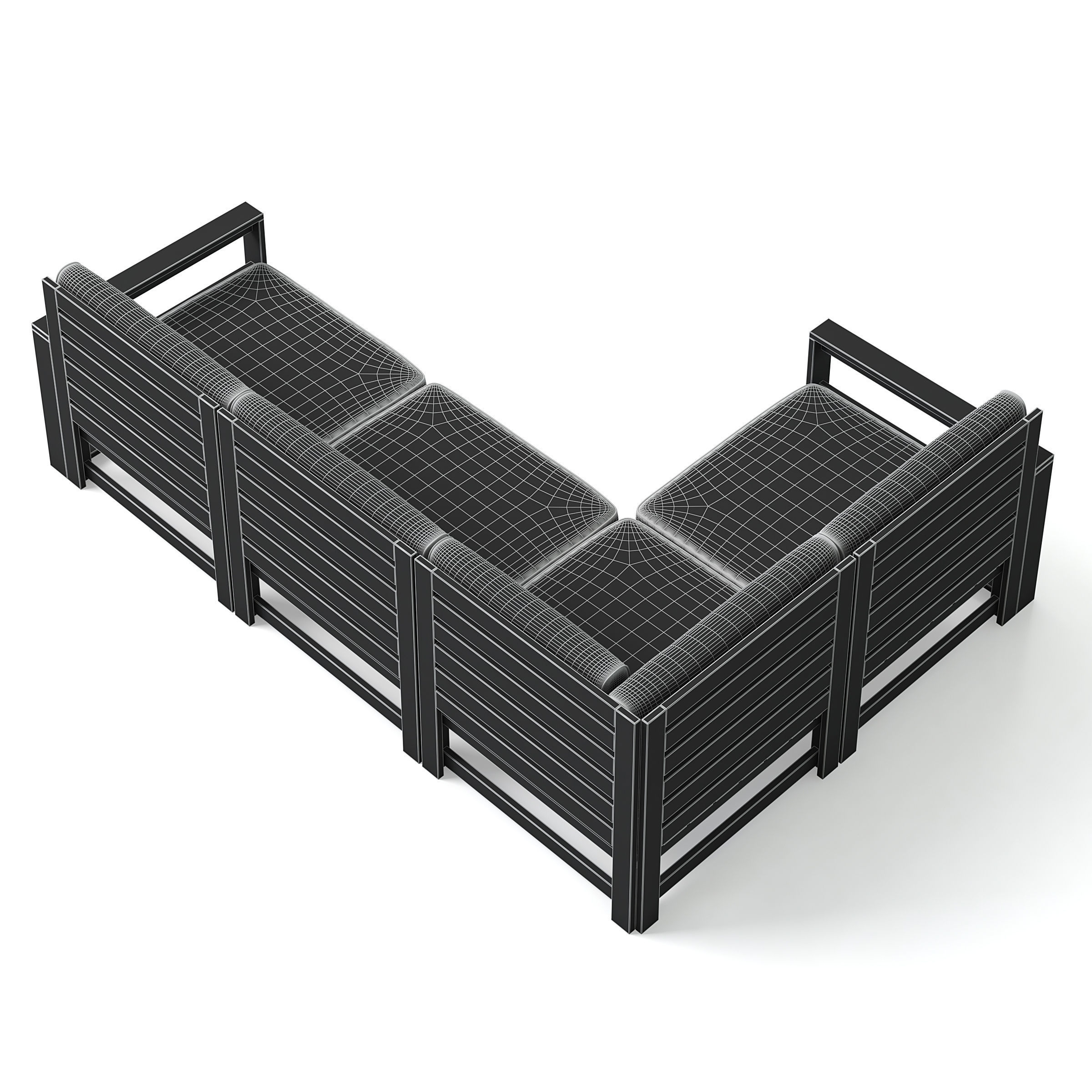 Garden Sofa 3D model_9