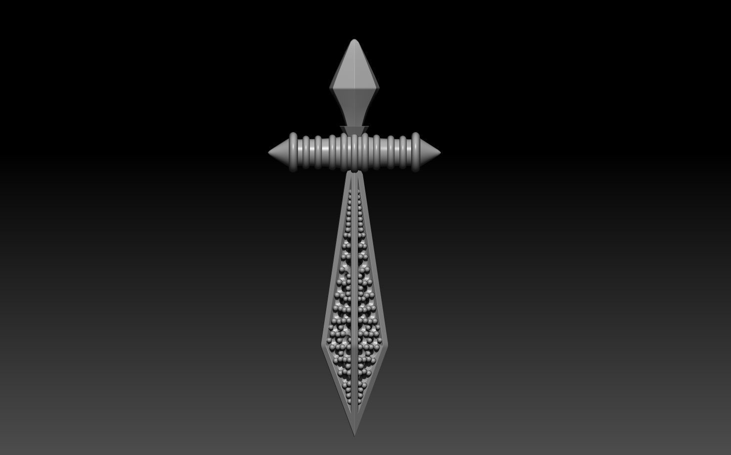 Man sword pendant 3d model 3D print model_1