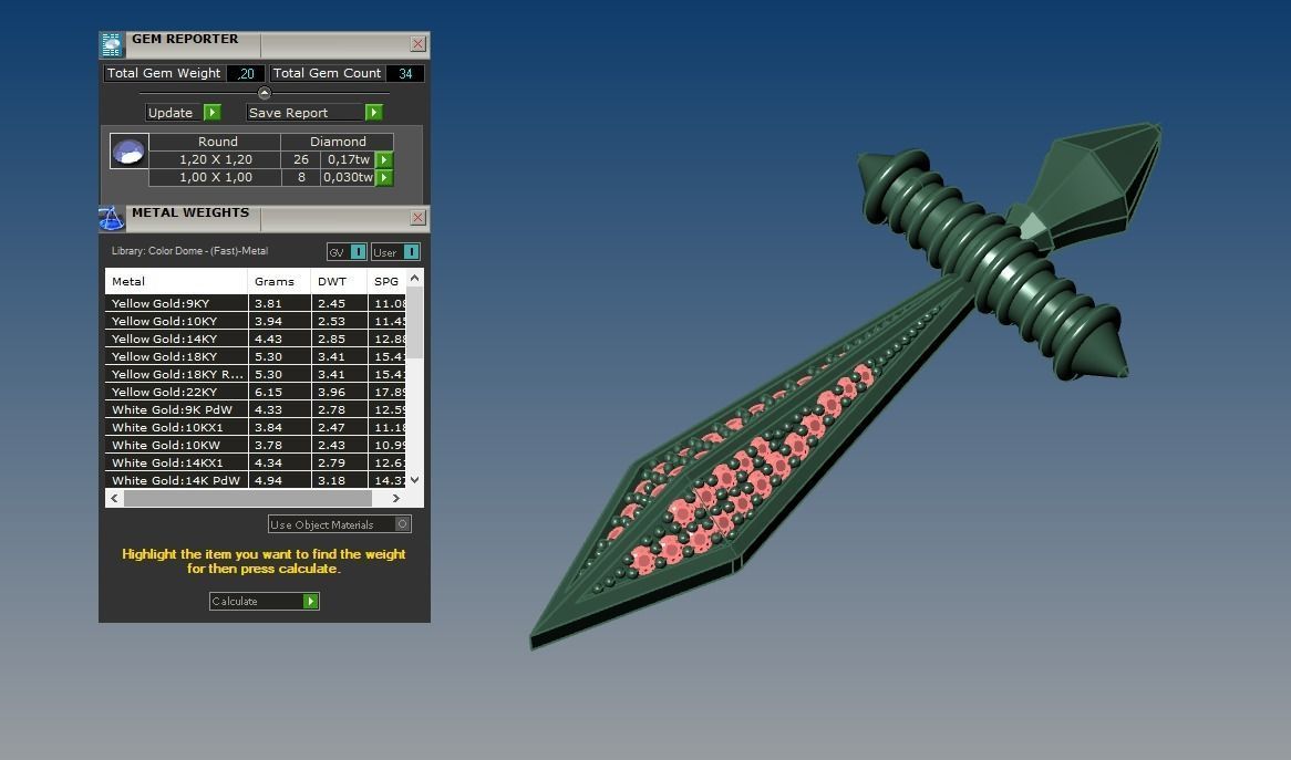 Man sword pendant 3d model 3D print model_3