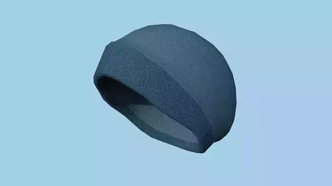 Blue Beanie Winter Cap 11 - Character Fashion Design Low-poly 3D model