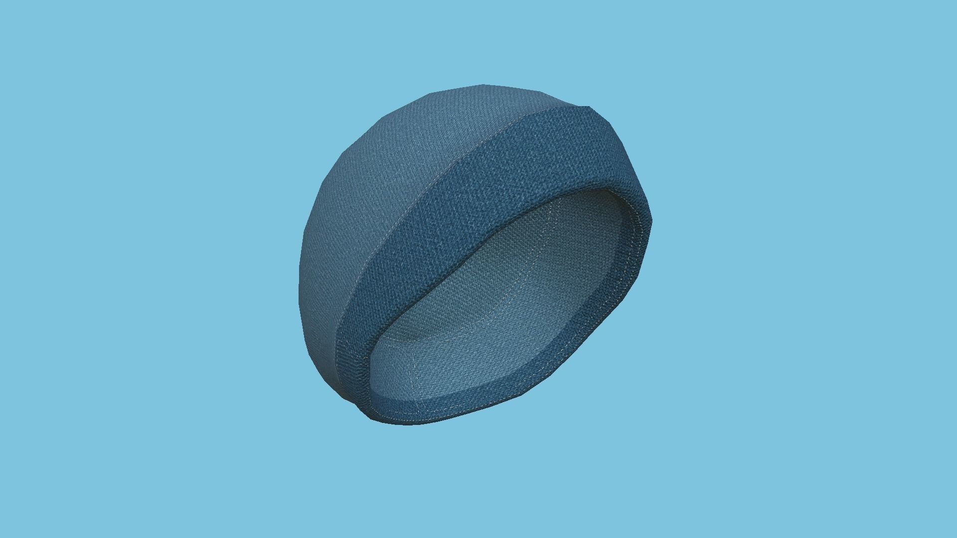 Blue Beanie Winter Cap 11 - Character Fashion Design Low-poly 3D model_2