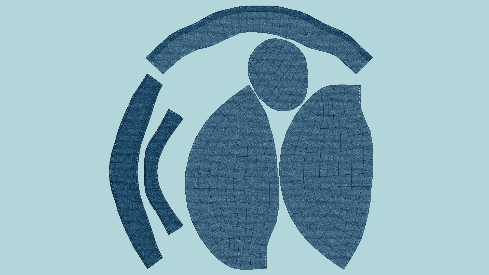 Blue Beanie Winter Cap 11 - Character Fashion Design Low-poly 3D model_5