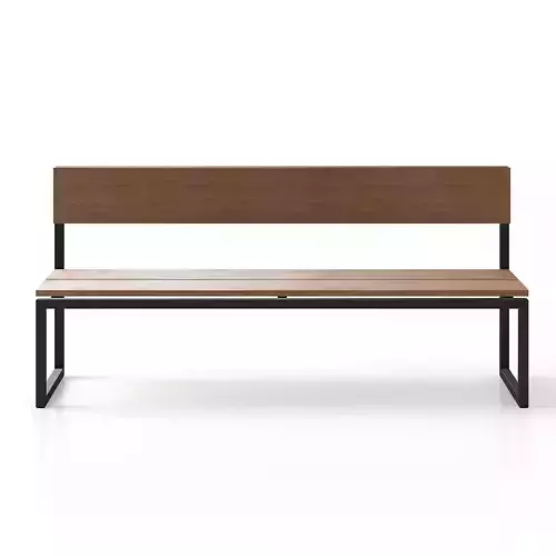 Wood and Metal Bench