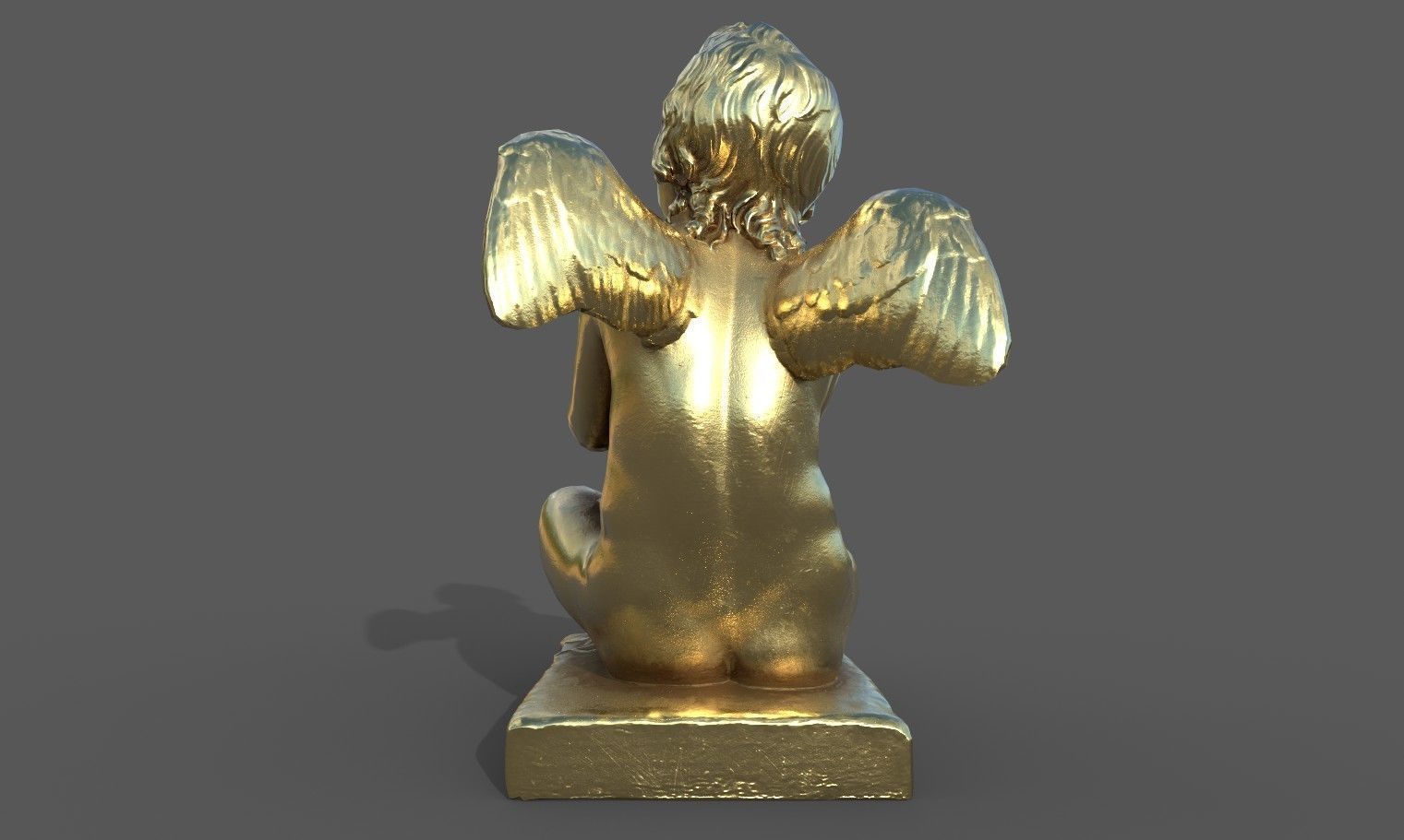 Statue of Cupid 3 Low-poly 3D model_34