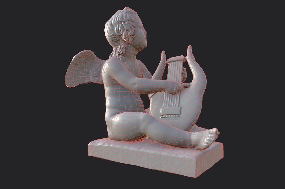Statue of Cupid 3 Low-poly 3D model_39
