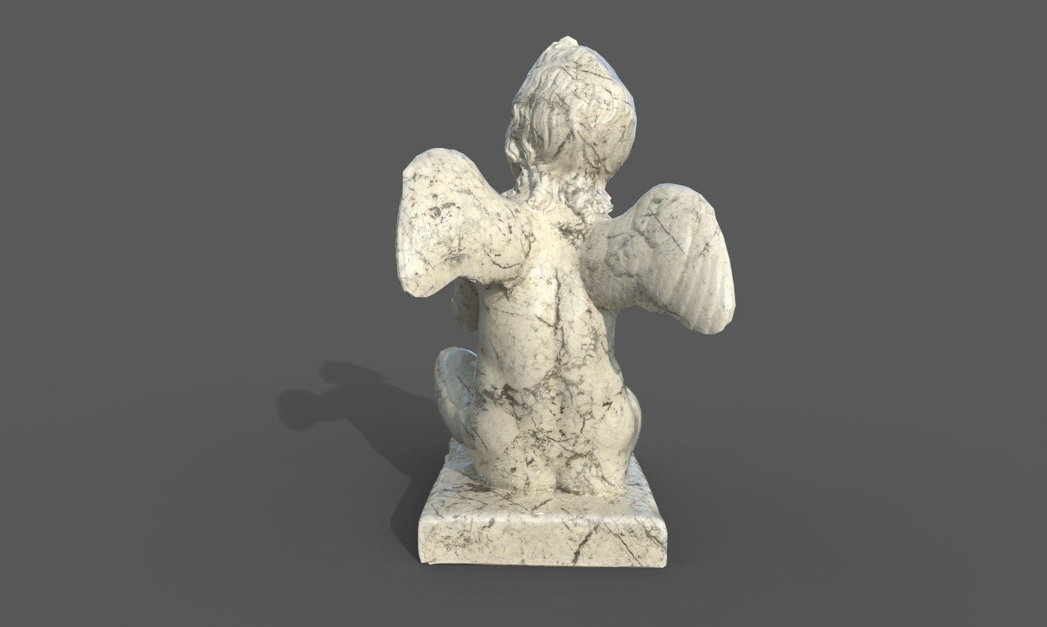 Statue of Cupid 3 Low-poly 3D model_27