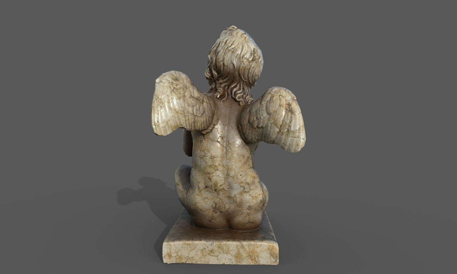 Statue of Cupid 3 Low-poly 3D model_18