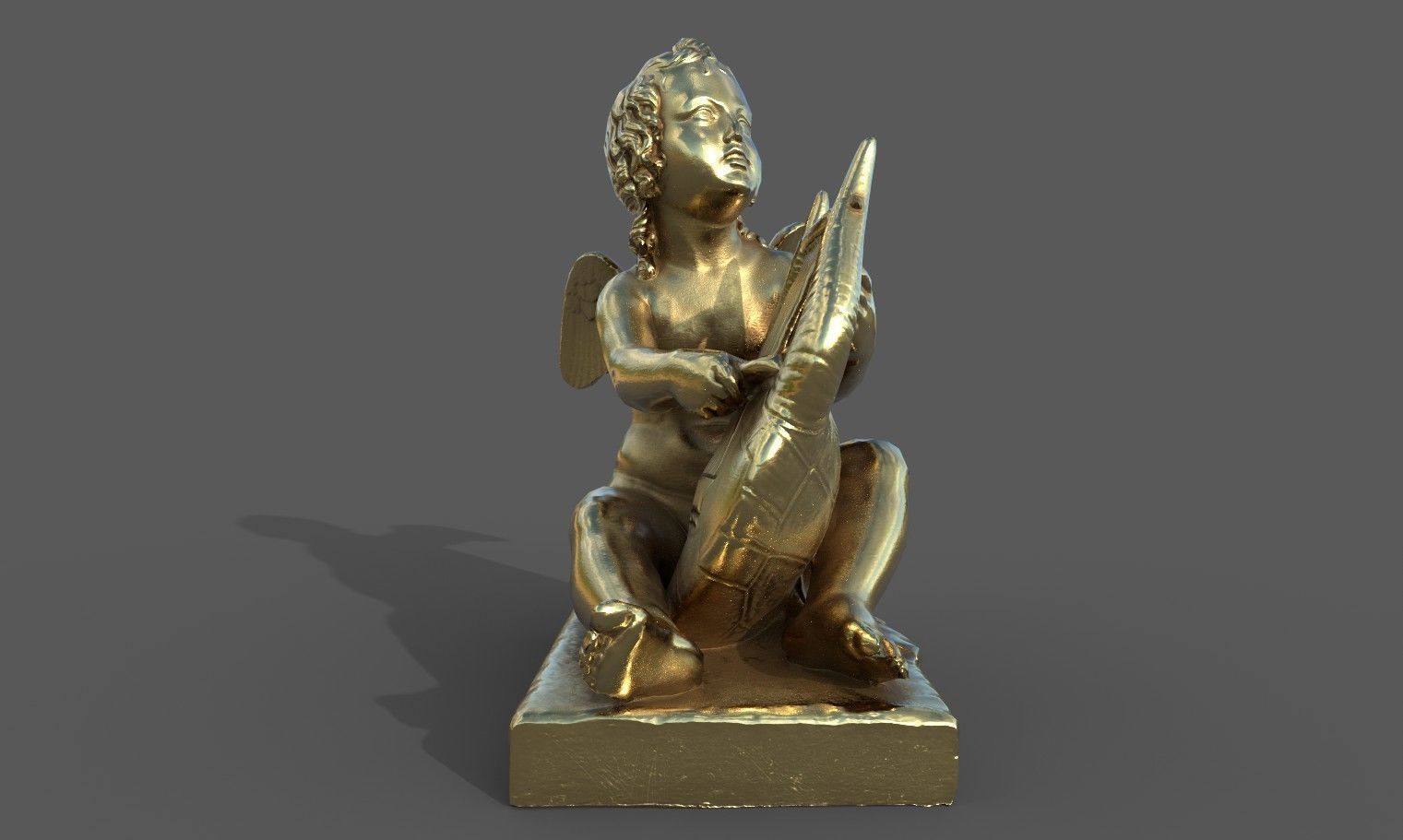 Statue of Cupid 3 Low-poly 3D model_30