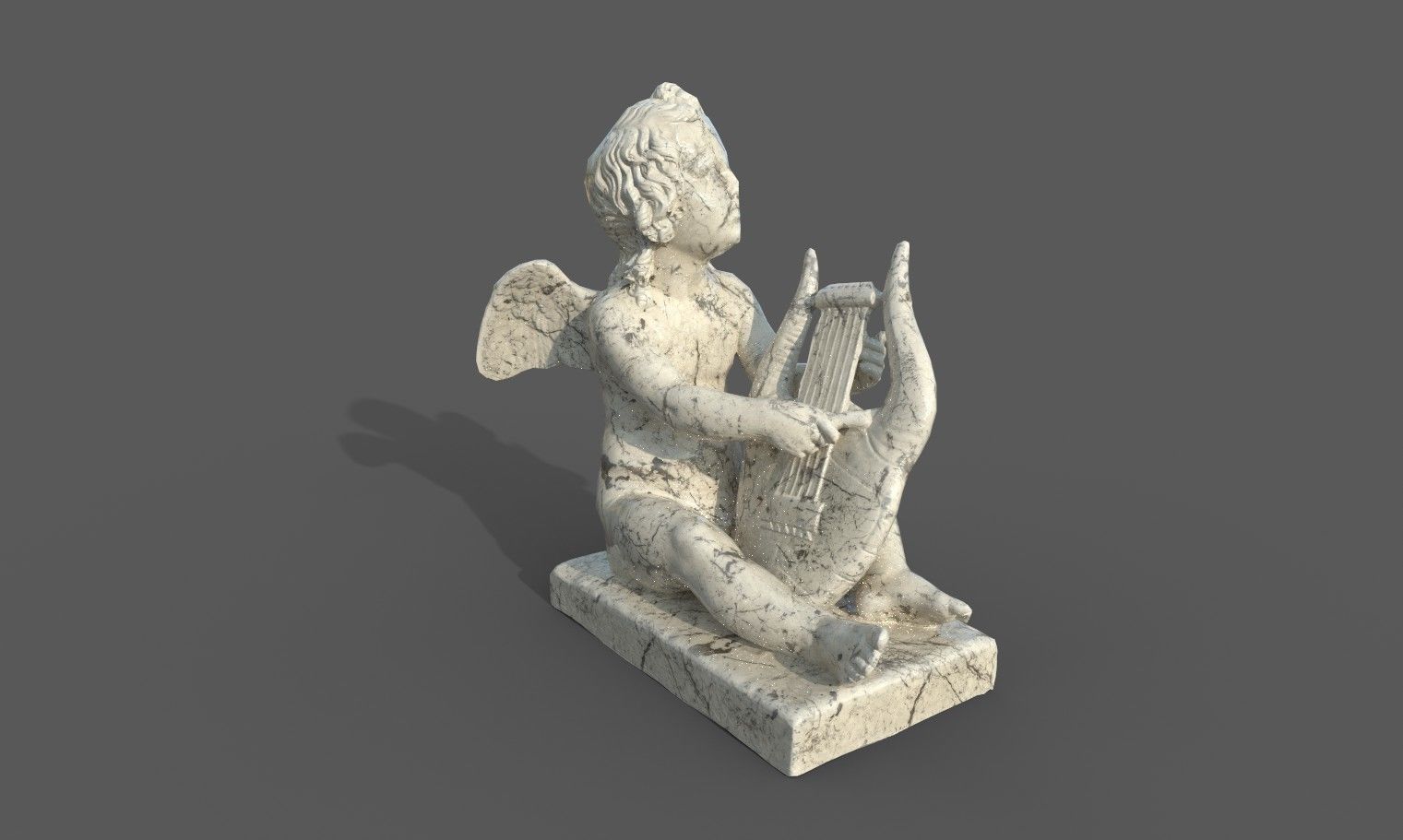 Statue of Cupid 3 Low-poly 3D model_24