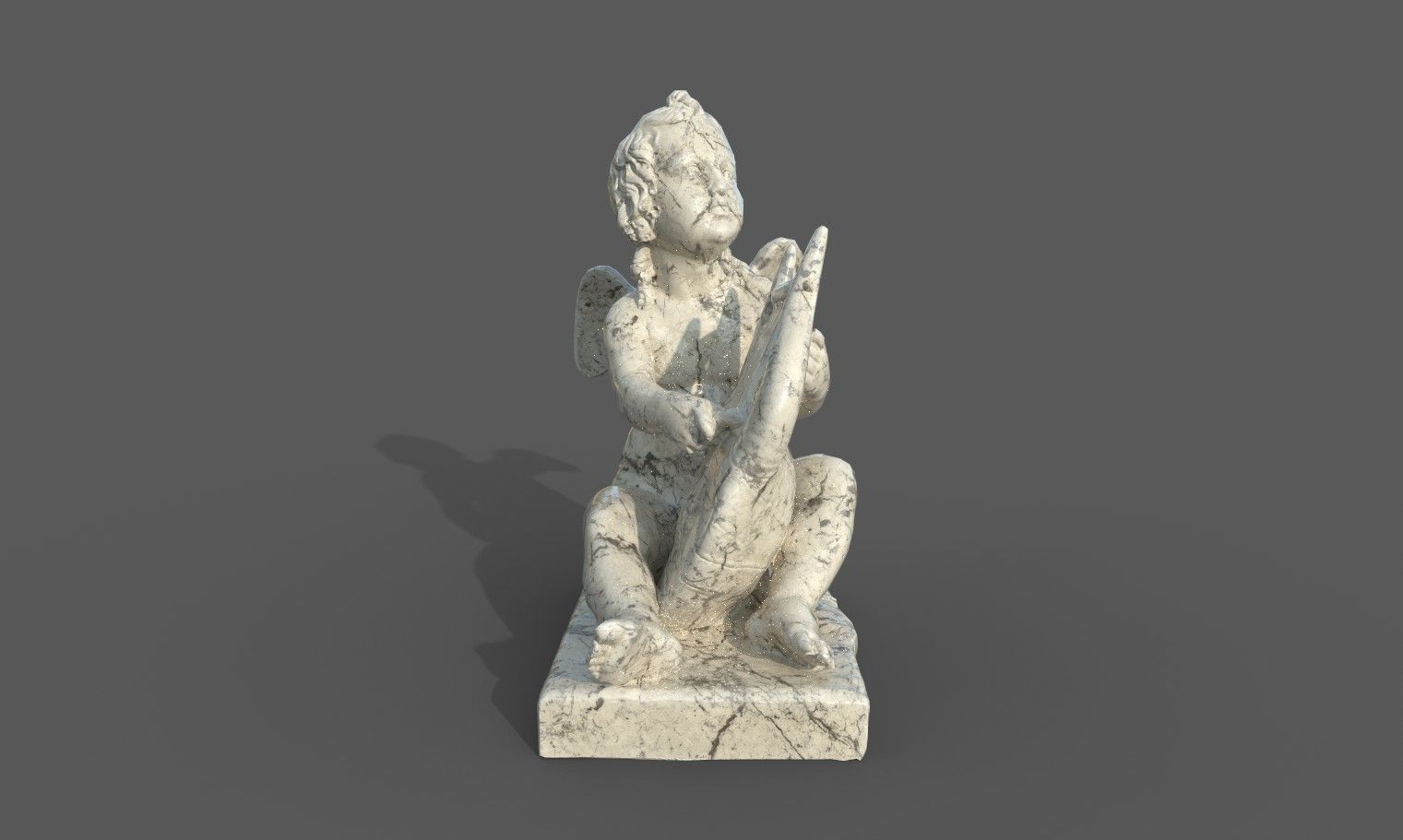 Statue of Cupid 3 Low-poly 3D model_23