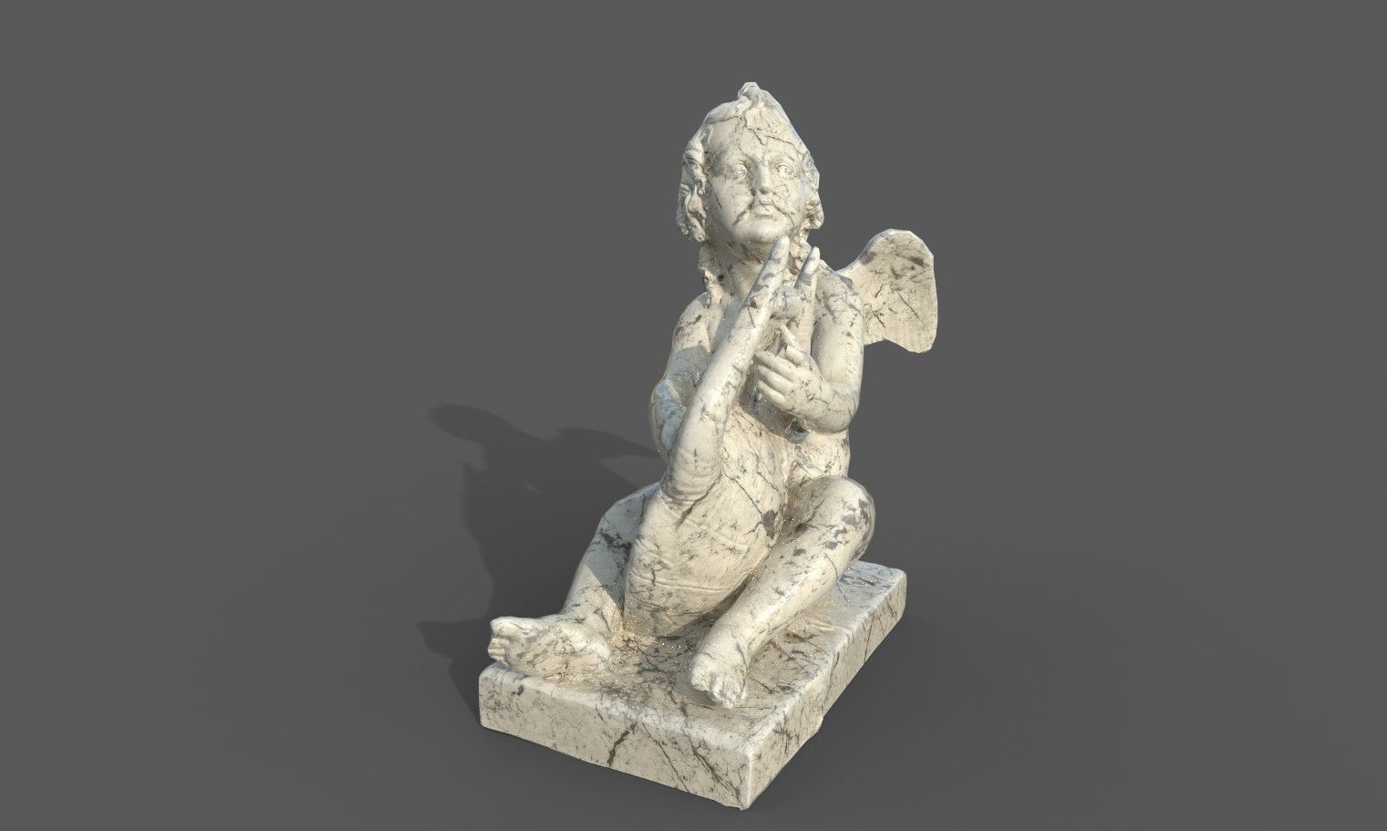 Statue of Cupid 3 Low-poly 3D model_22