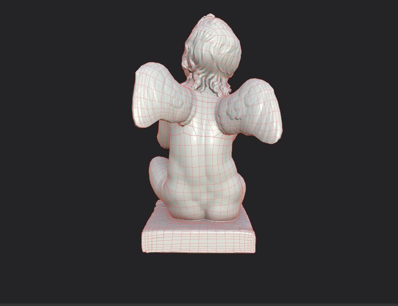 Statue of Cupid 3 Low-poly 3D model_40