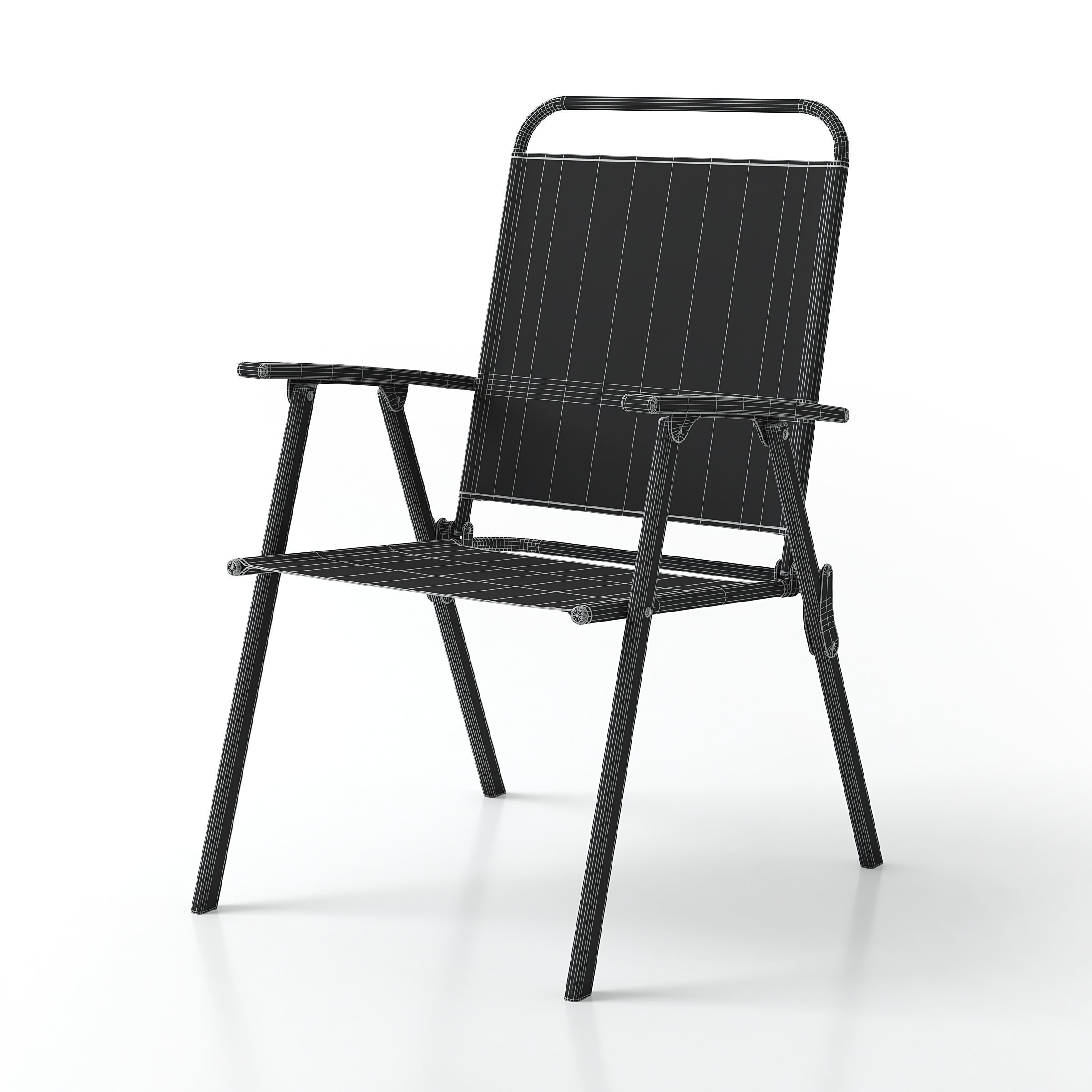 Folding Chair 3D model_6