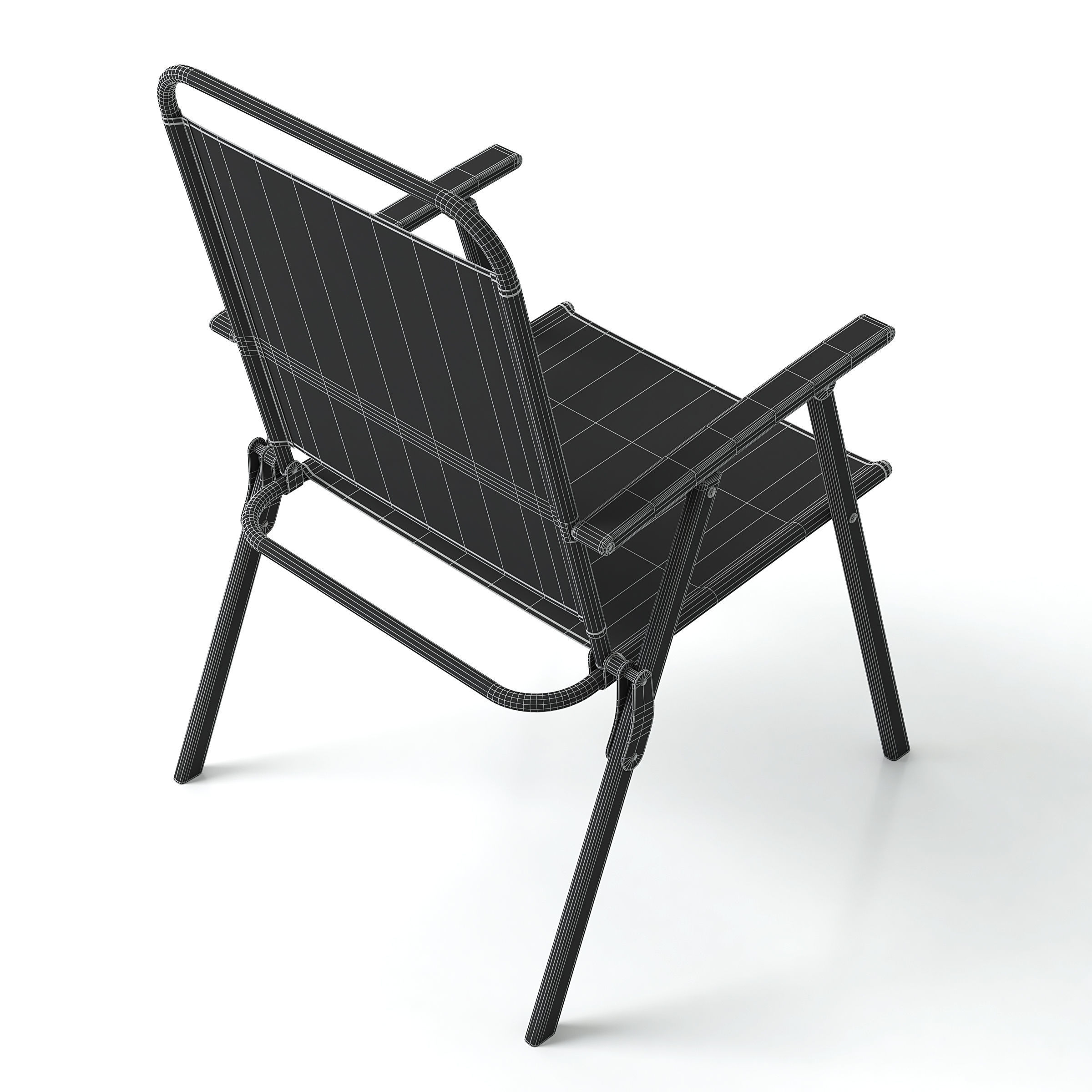 Folding Chair 3D model_9