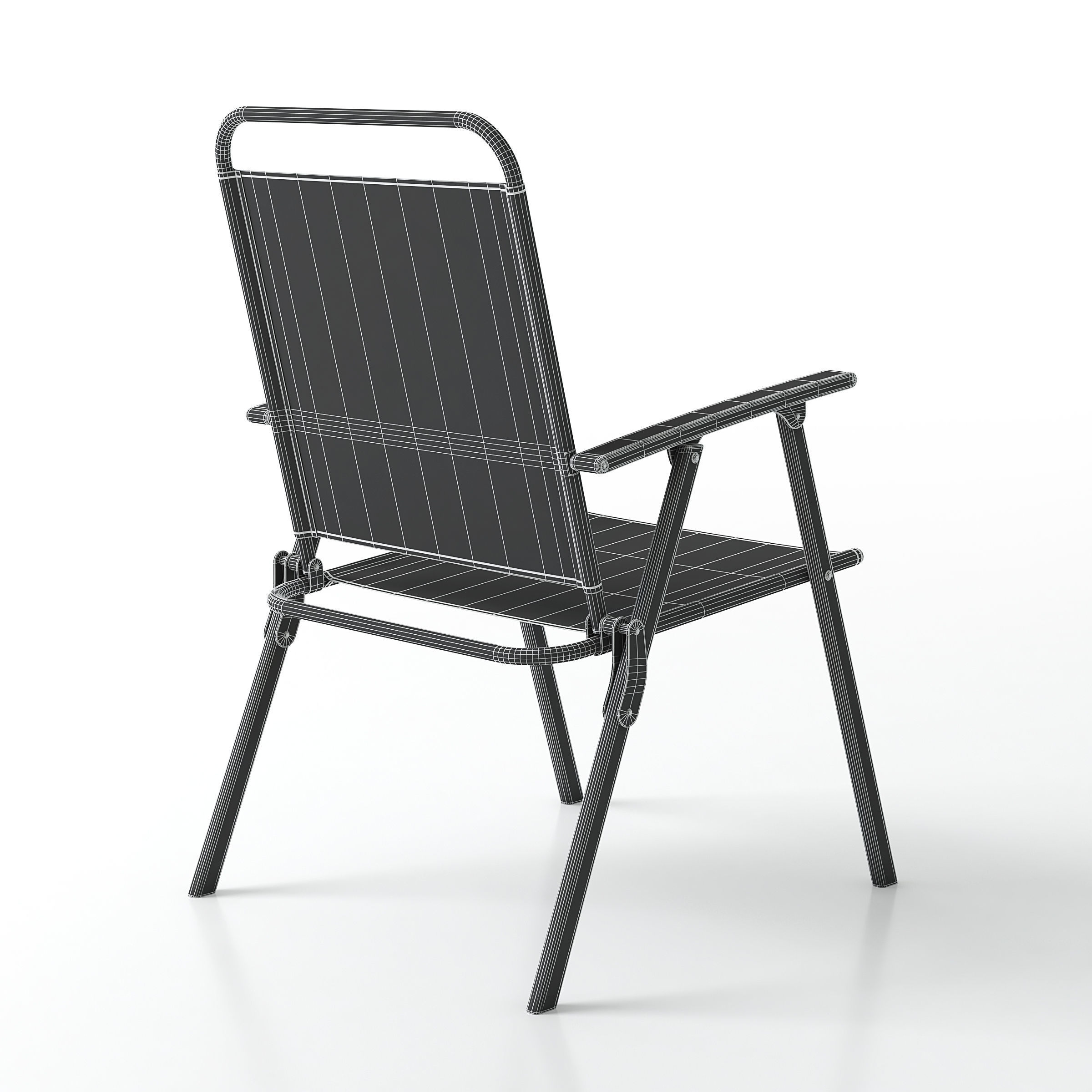 Folding Chair 3D model_8