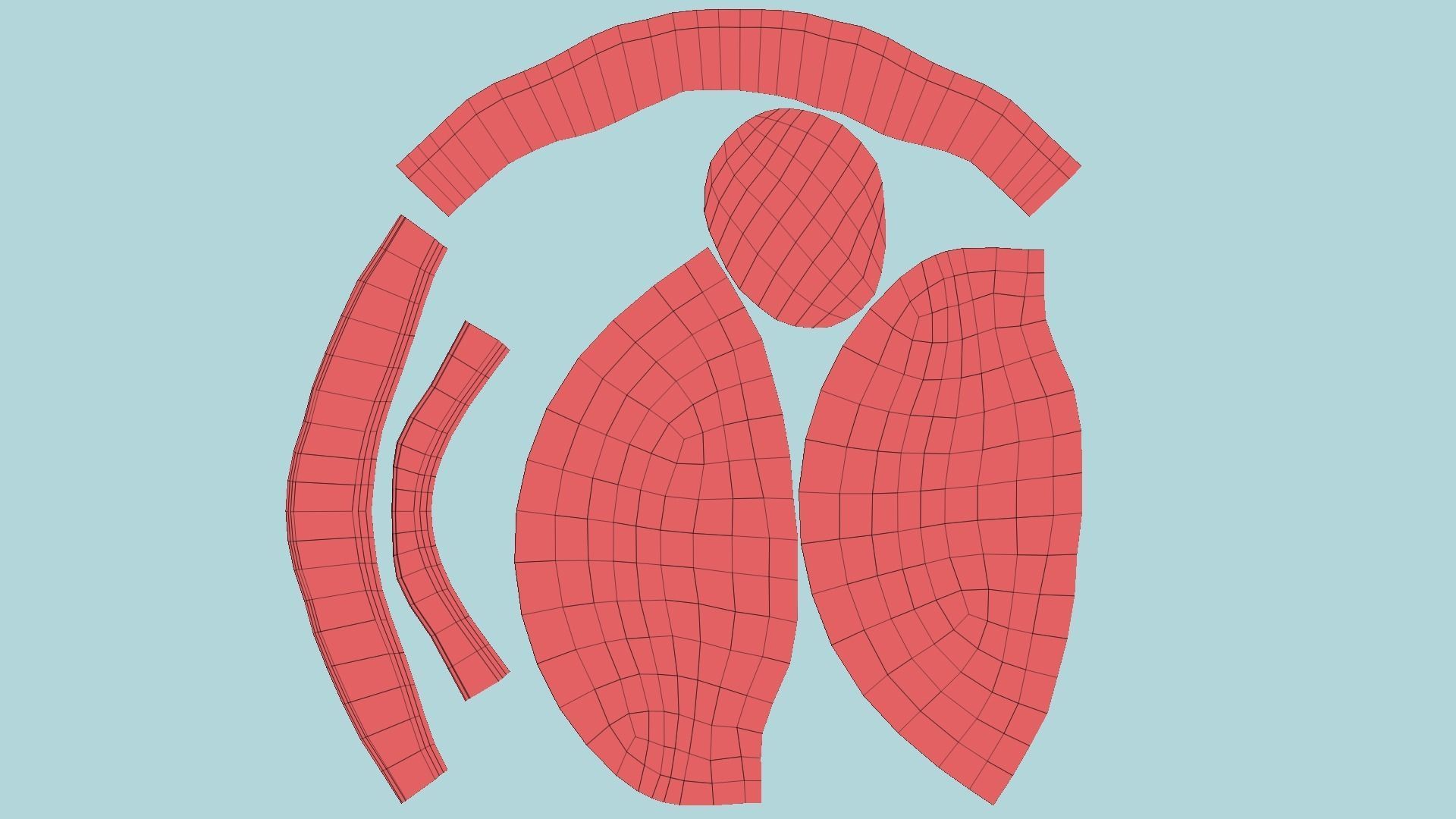 Black Red Beanie Winter Cap 12 - Character Fashion Design Low-poly 3D model_8