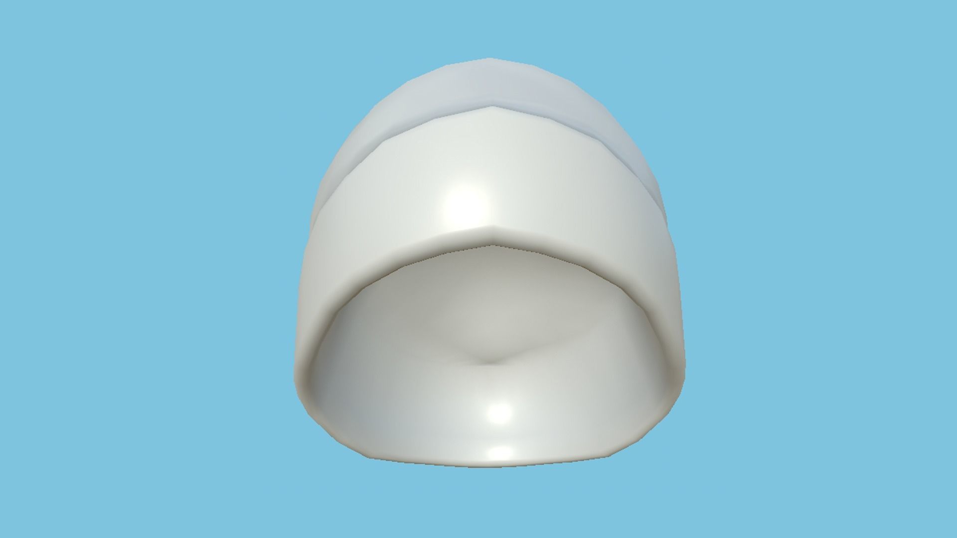 White Beanie Winter Cap 13 - Character Fashion Design Low-poly 3D model_10