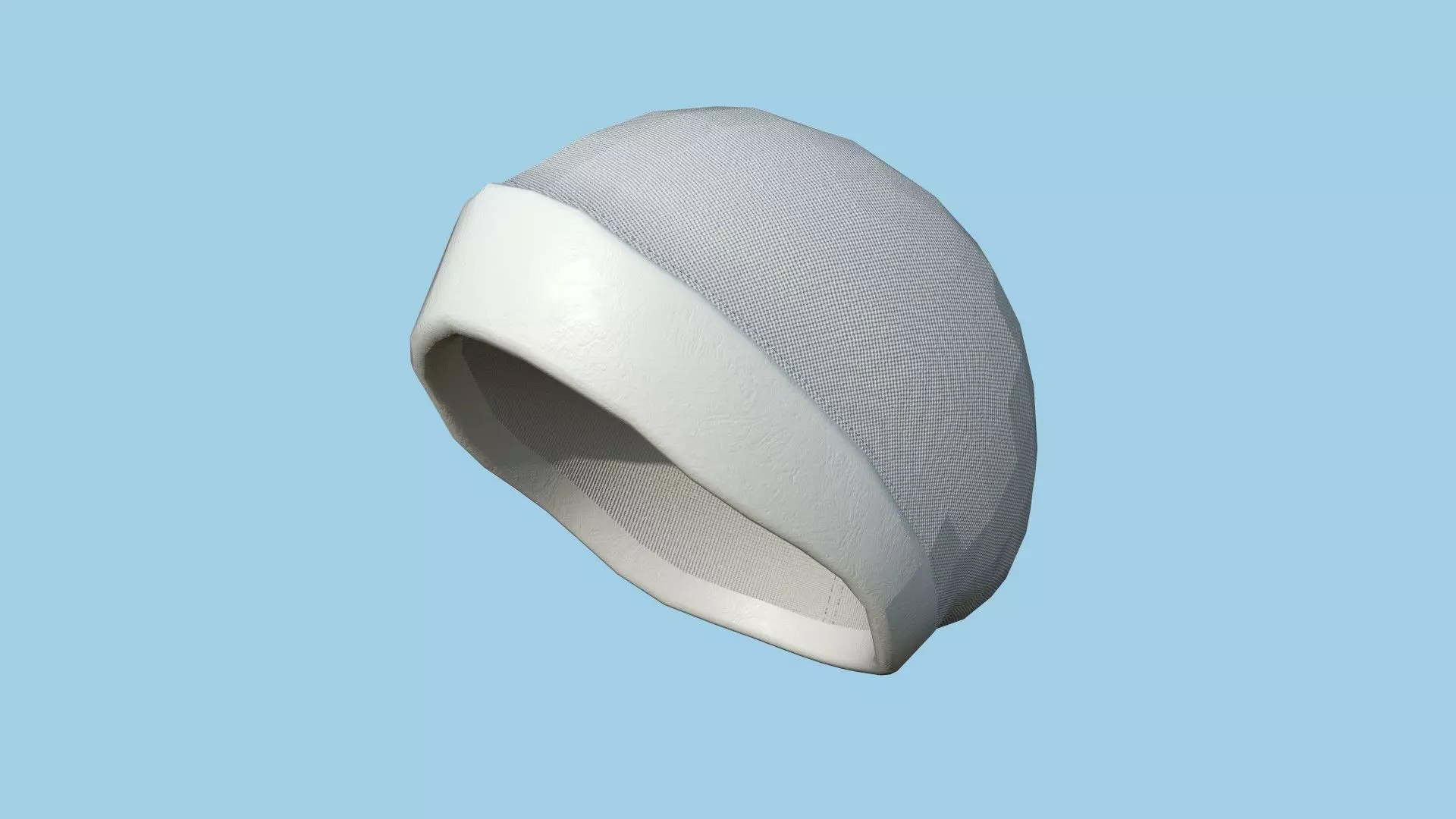 White Beanie Winter Cap 13 - Character Fashion Design Low-poly 3D model_0