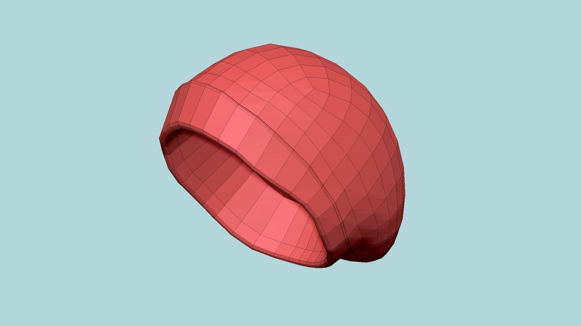 Camouflage Beanie Winter Cap 14 - Character Fashion Design Low-poly 3D model_7