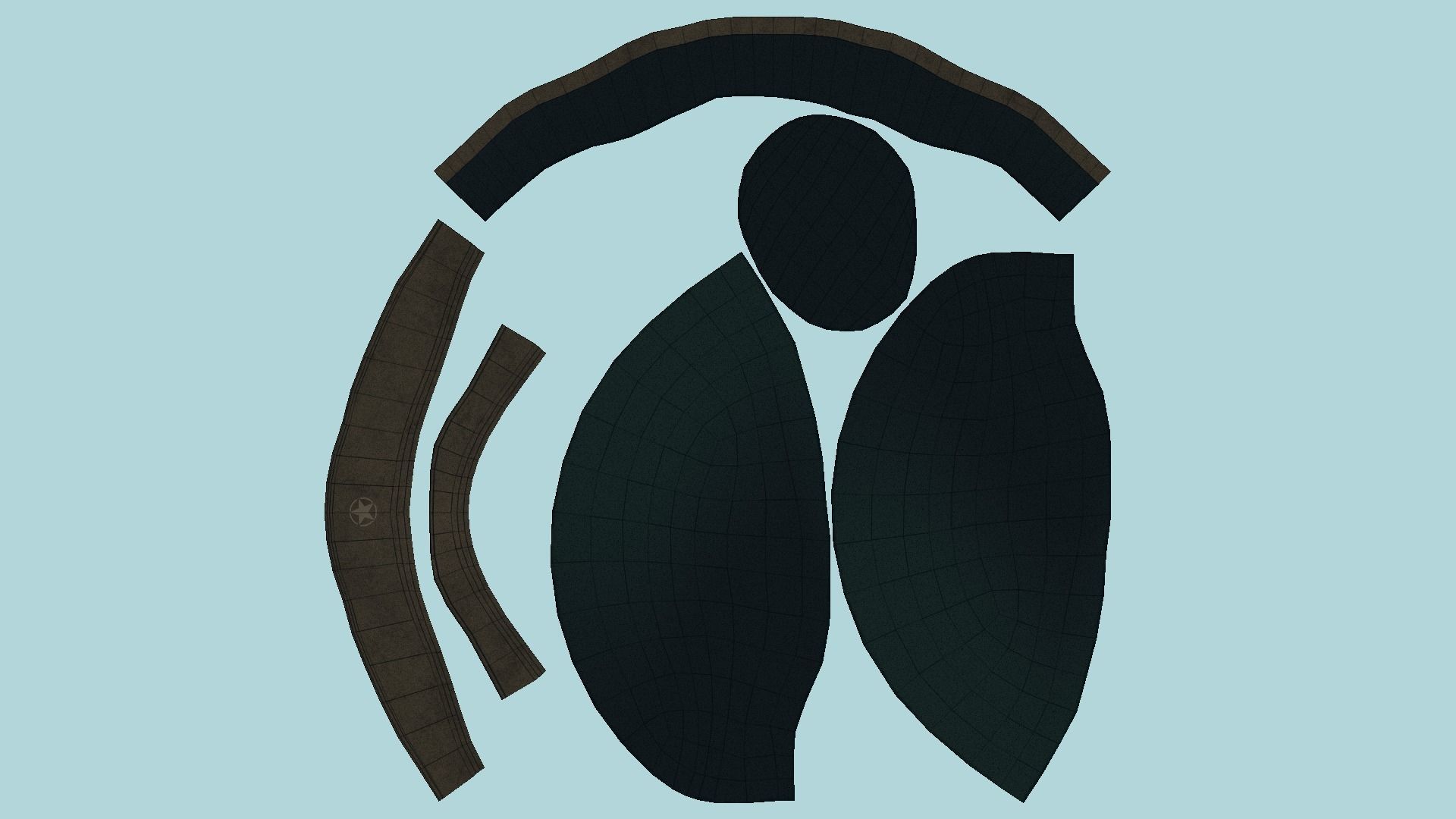 Brown Leather Beanie Winter Cap 15 - Character Fashion Design Low-poly 3D model_5