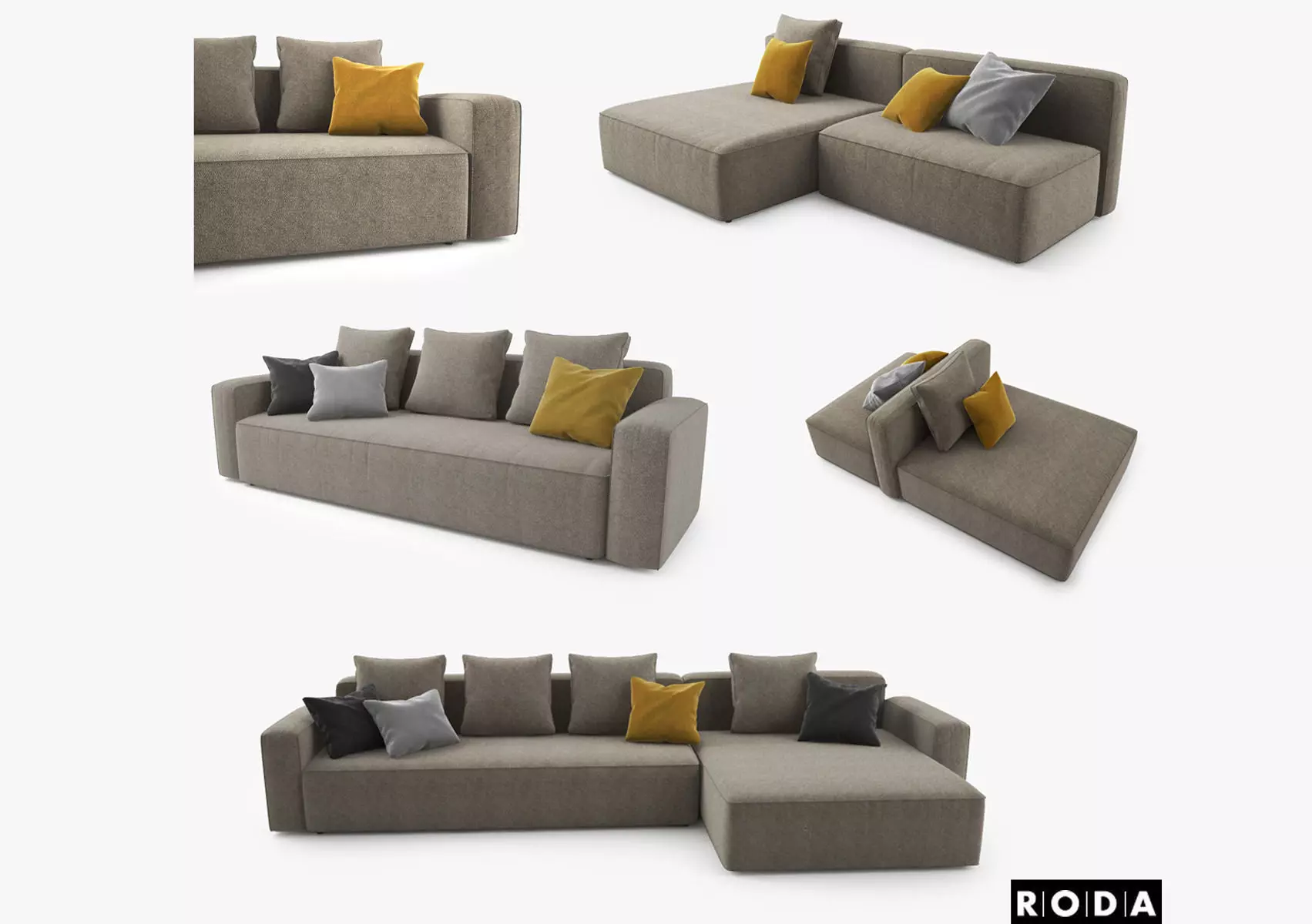 Roda Dandy Sofa Set 3D model