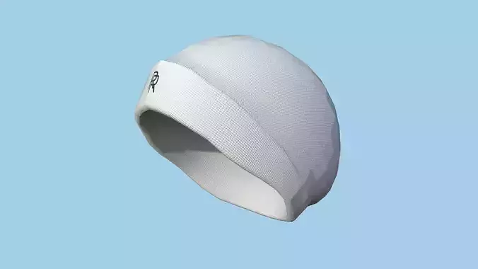 White Beanie Winter Cap 17 - Character Fashion Design Low-poly 3D model