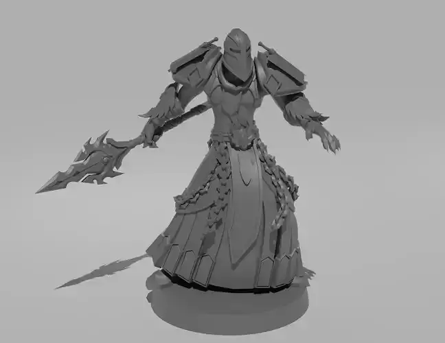 28mm Elf Paladin with spear 3D print model