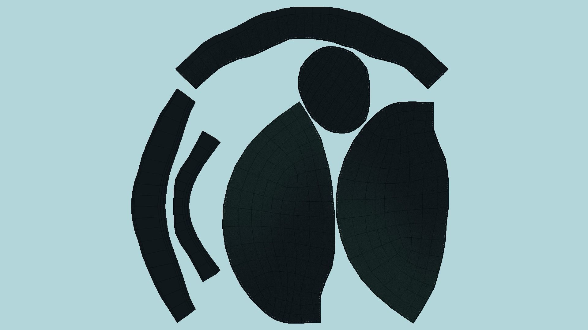 Black Leather Beanie Winter Cap 19 - Character Fashion Design Low-poly 3D model_5