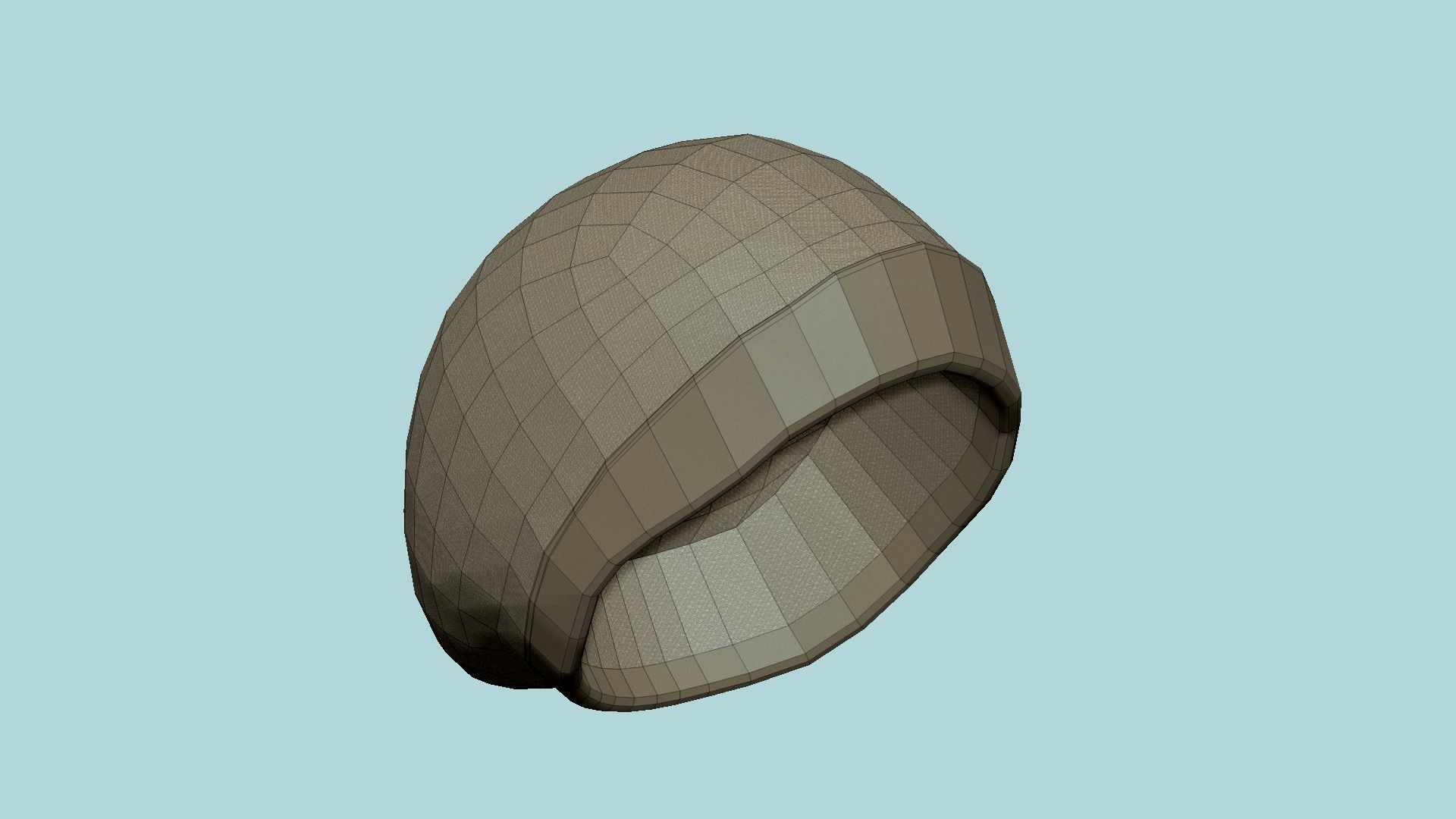 Beige Beanie Winter Cap 20 - Character Fashion Design Low-poly 3D model_5