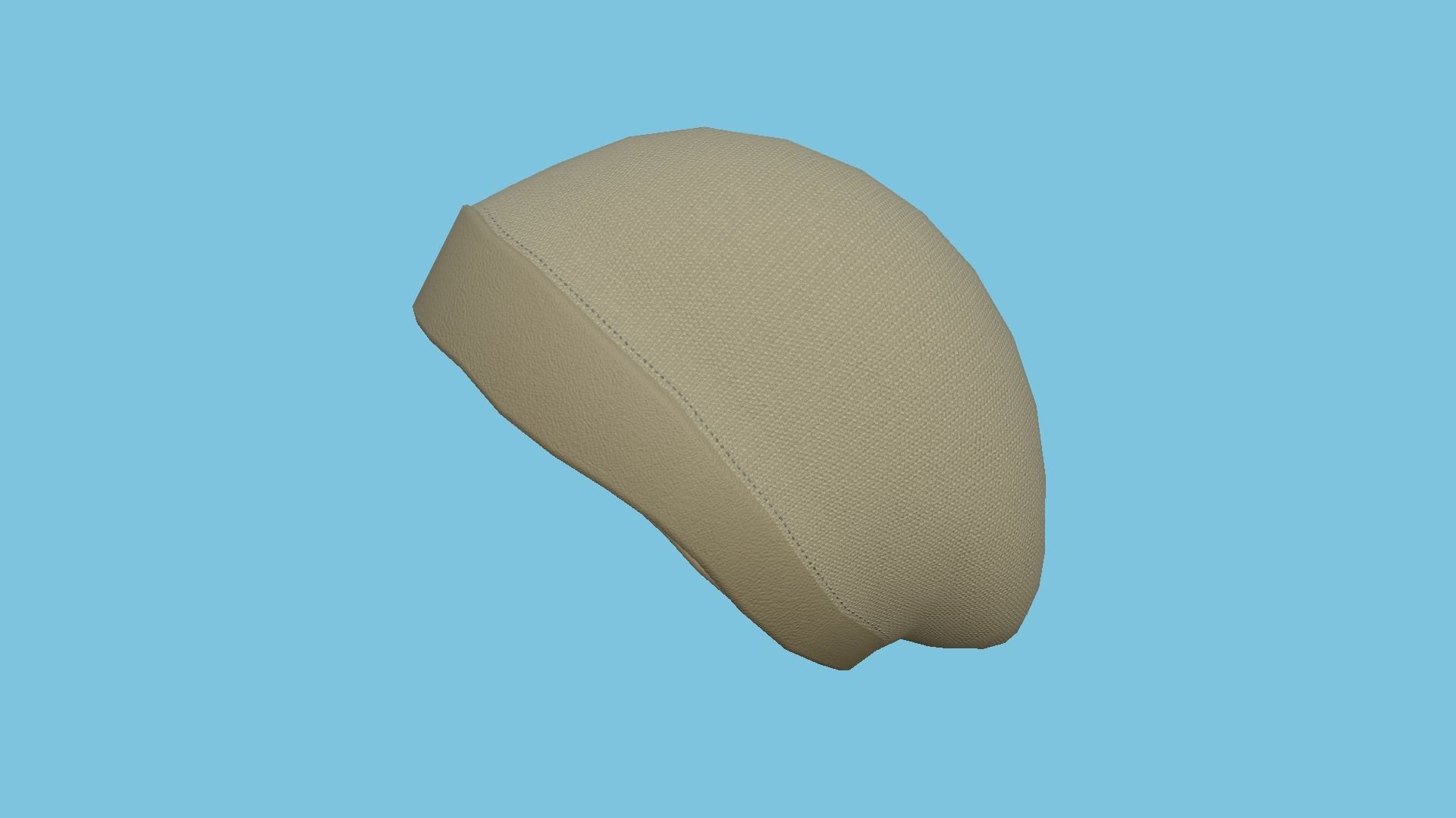 Beige Beanie Winter Cap 20 - Character Fashion Design Low-poly 3D model_1