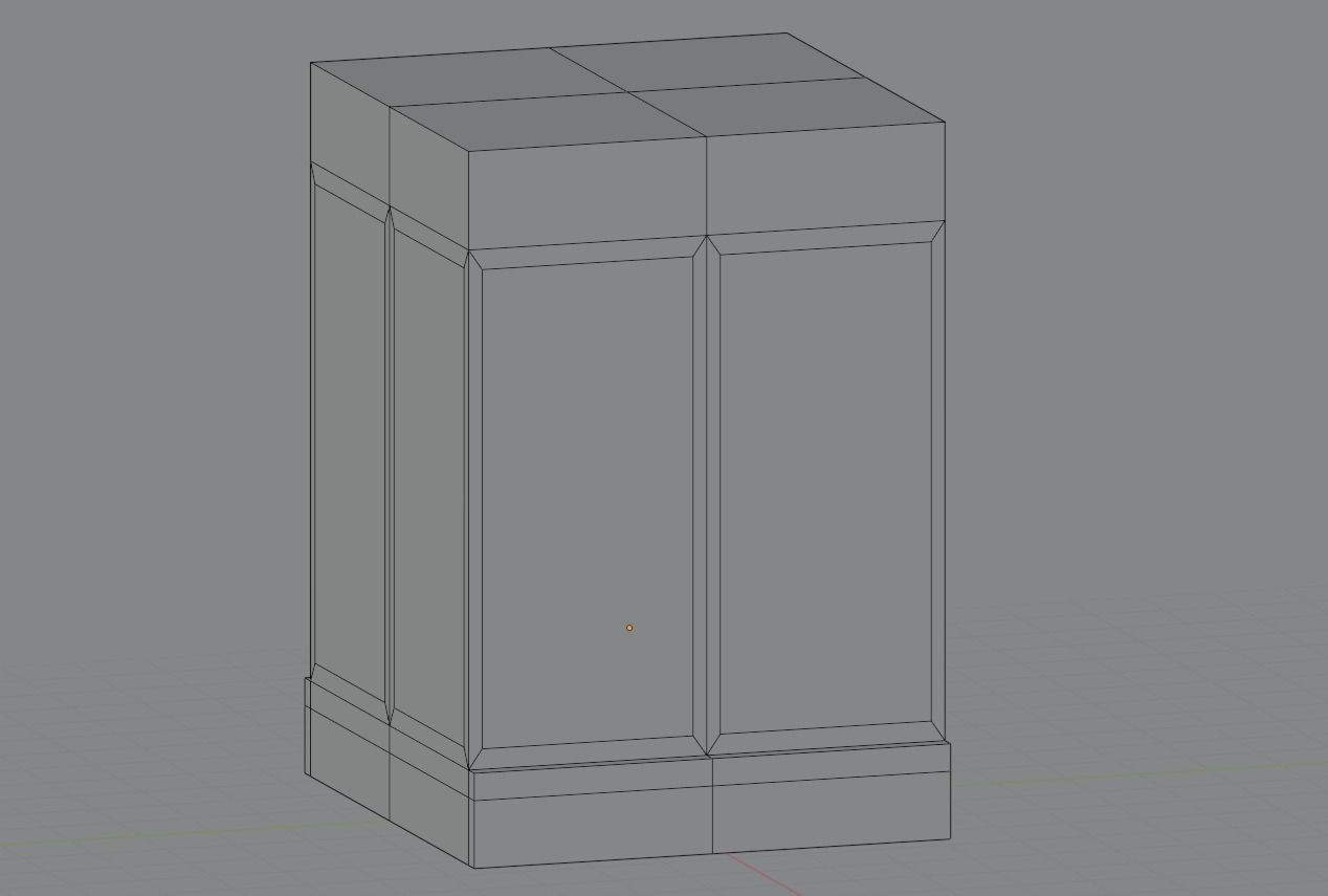 Pack of 4 office building Low-poly 3D model_18