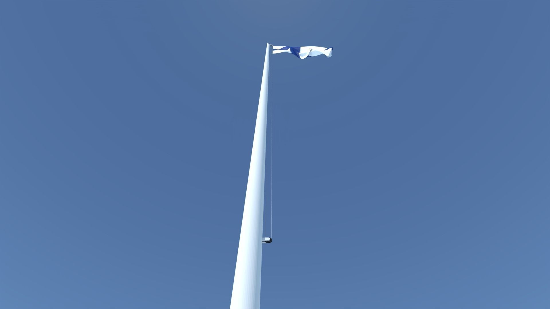 Animated Flag of Finland Low-poly 3D model_4