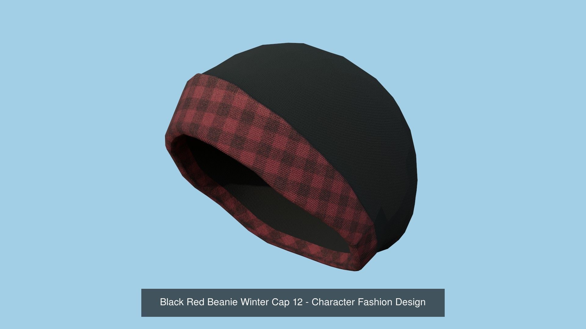 10 Beanie Winter Cap B - Character Fashion Design 3D Model Collection_2
