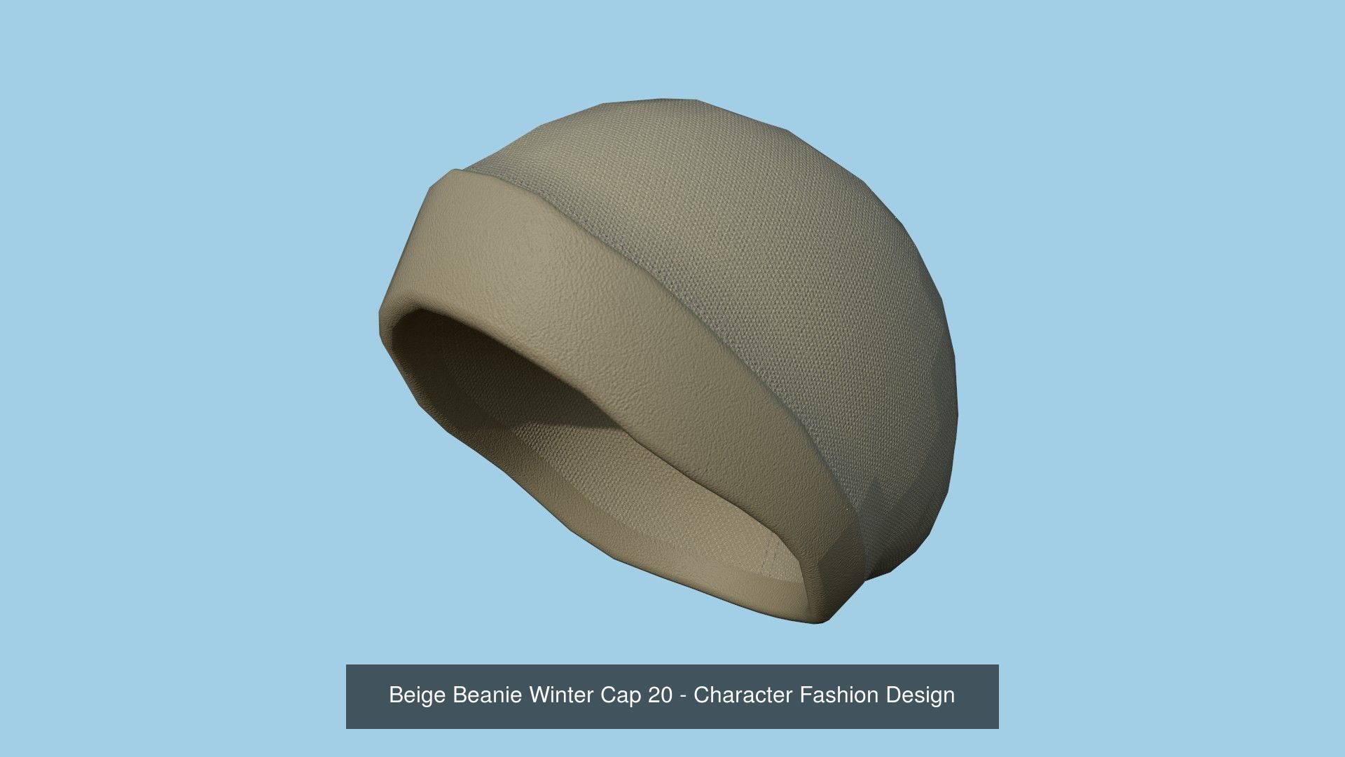 10 Beanie Winter Cap B - Character Fashion Design 3D Model Collection_10