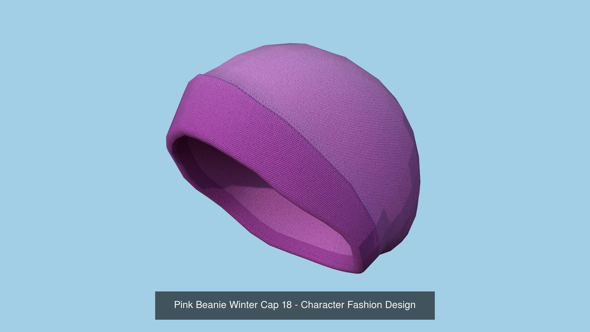 10 Beanie Winter Cap B - Character Fashion Design 3D Model Collection_8