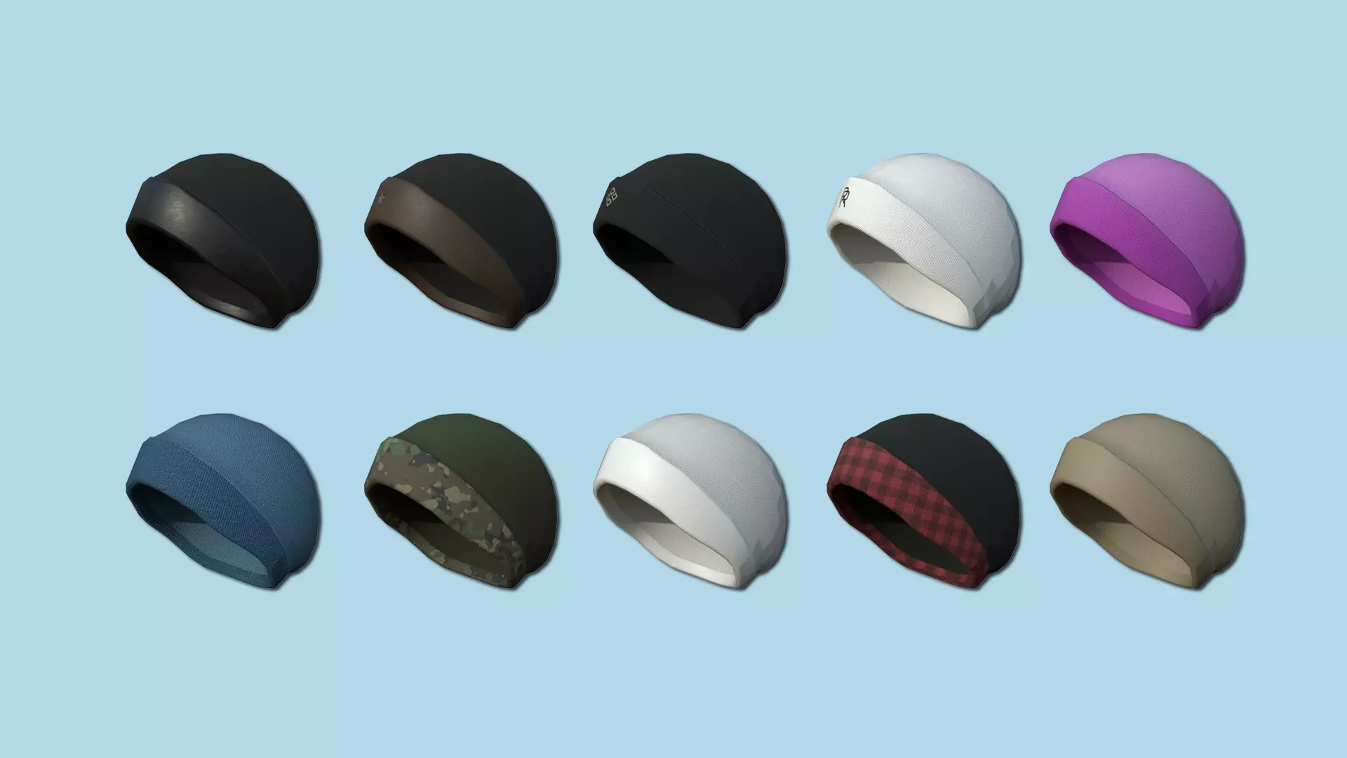 10 Beanie Winter Cap B - Character Fashion Design 3D Model Collection_0