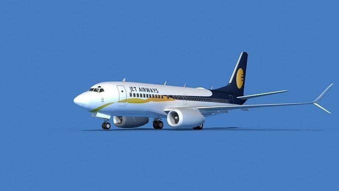 Boeing 737 MAX 7 Jet Airways  3D model