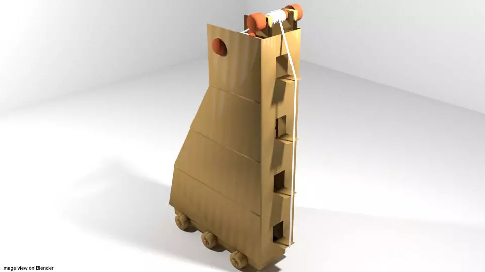 Medieval War Machine - Siege Tower 3D model_0