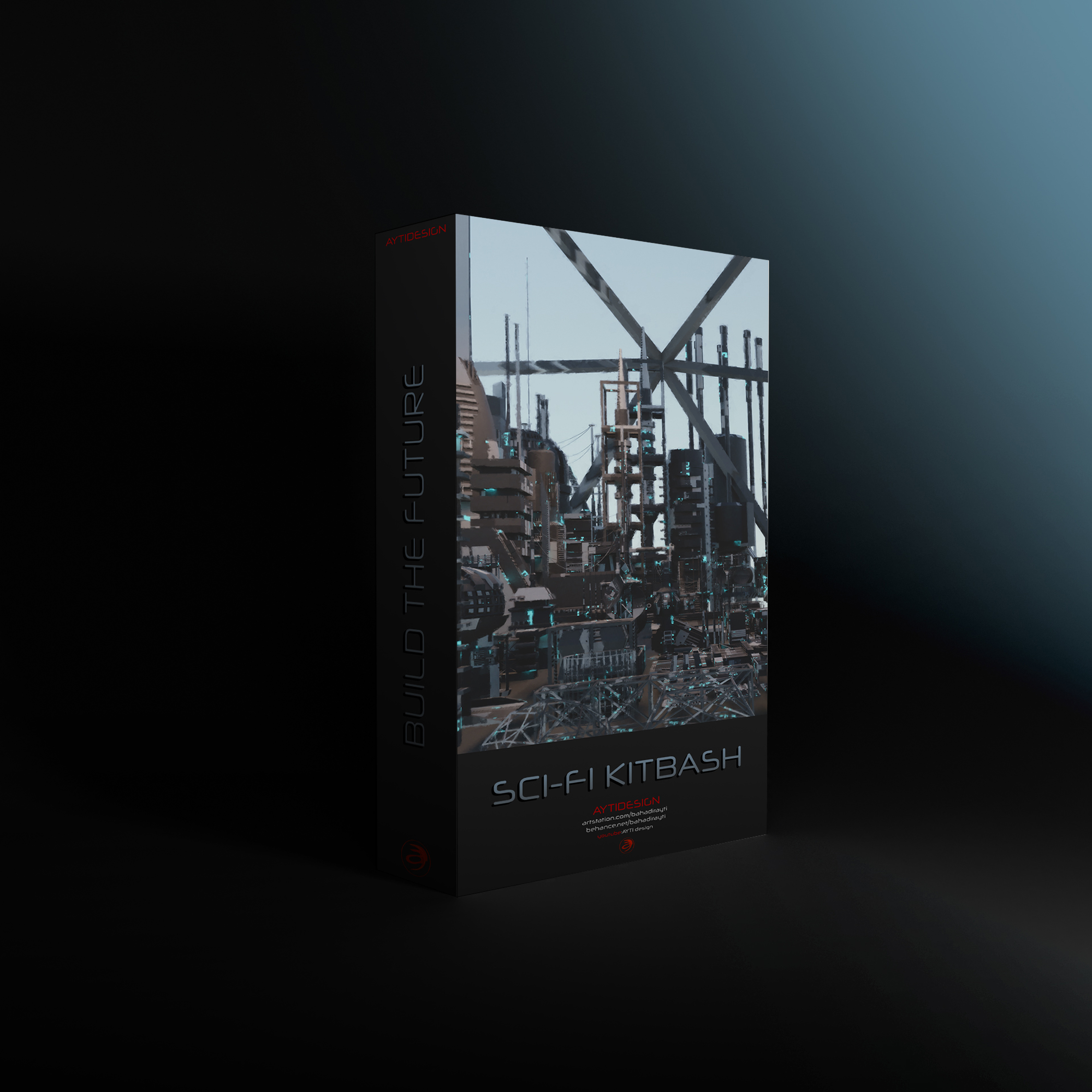 100 SCI-FI KITBASH SET Low-poly 3D model_2