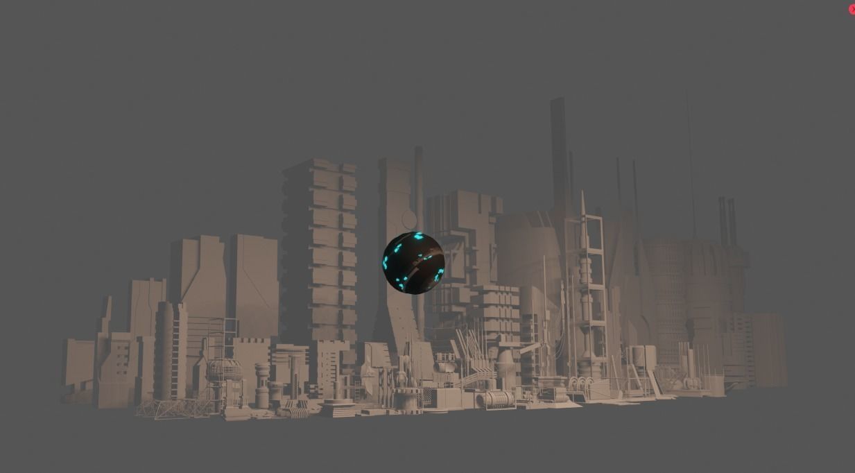 100 SCI-FI KITBASH SET Low-poly 3D model_10