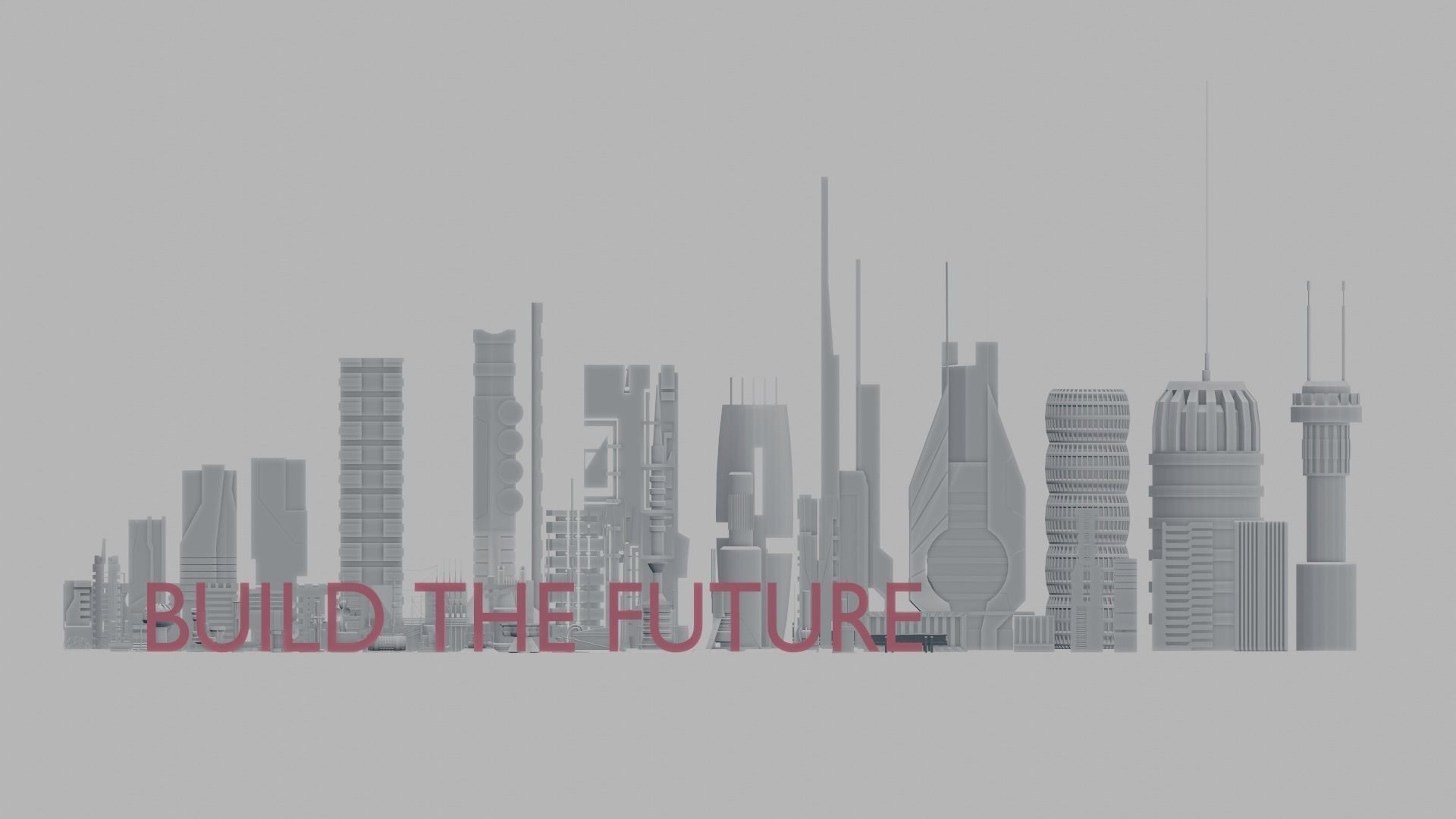 100 SCI-FI KITBASH SET Low-poly 3D model_23