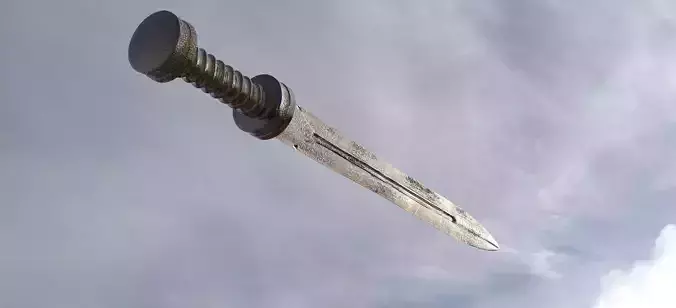Gladius sword flying in sky