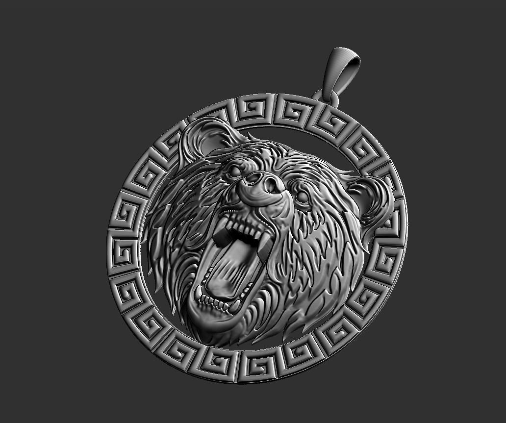 angry bear 3D print model_2