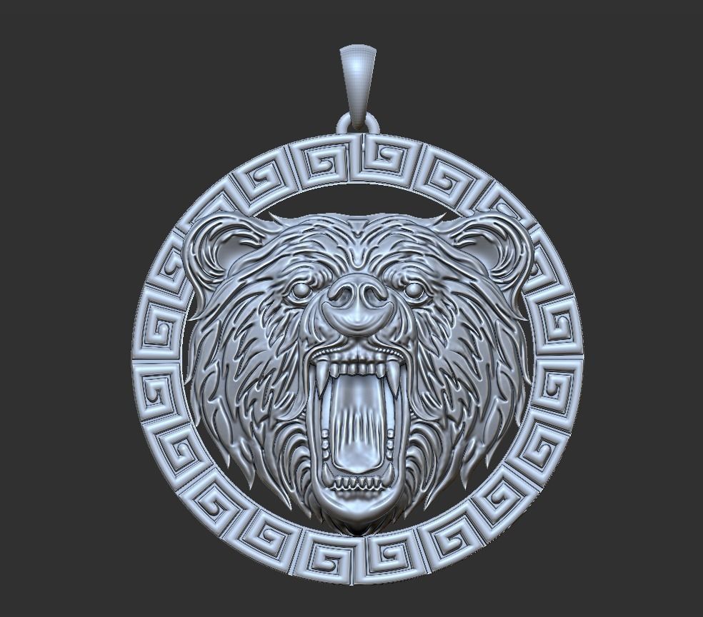 angry bear 3D print model_4