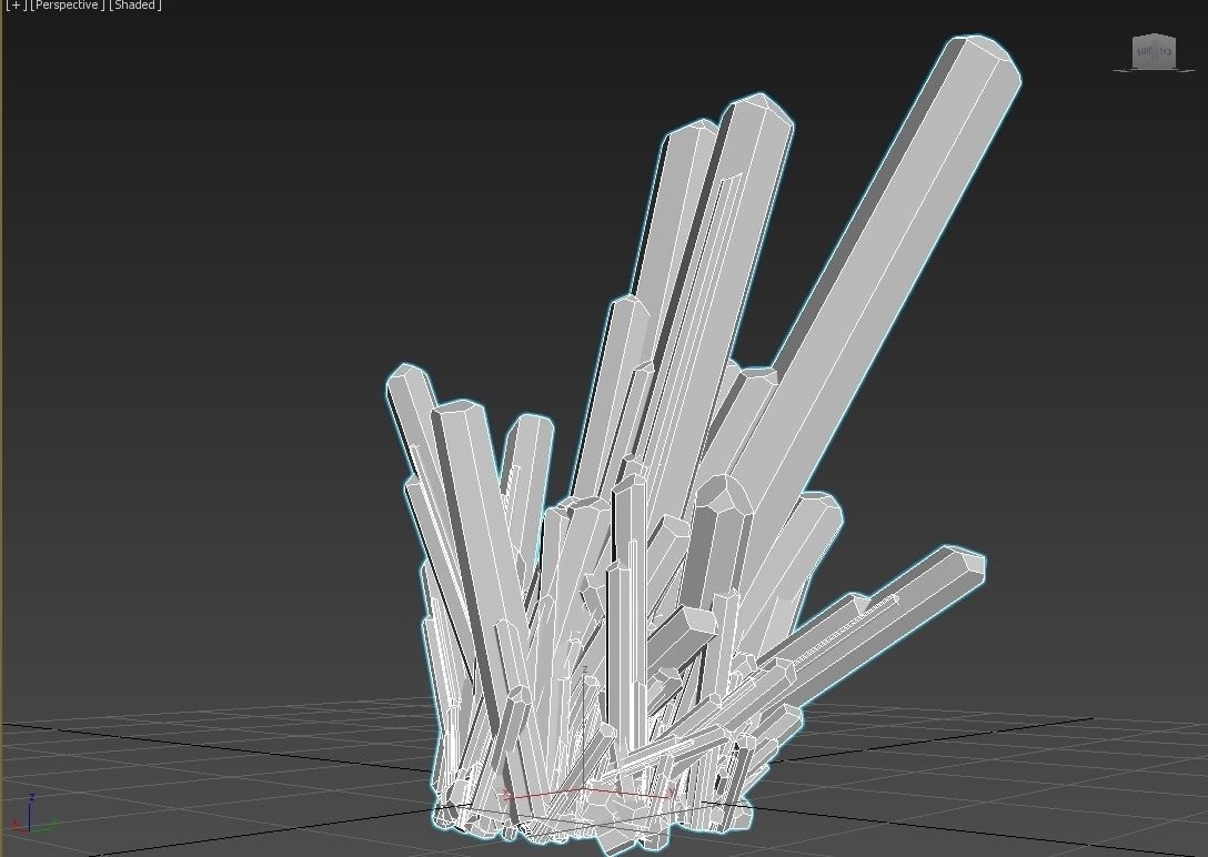 Crystal Emerald Quartz 01 3D model_1