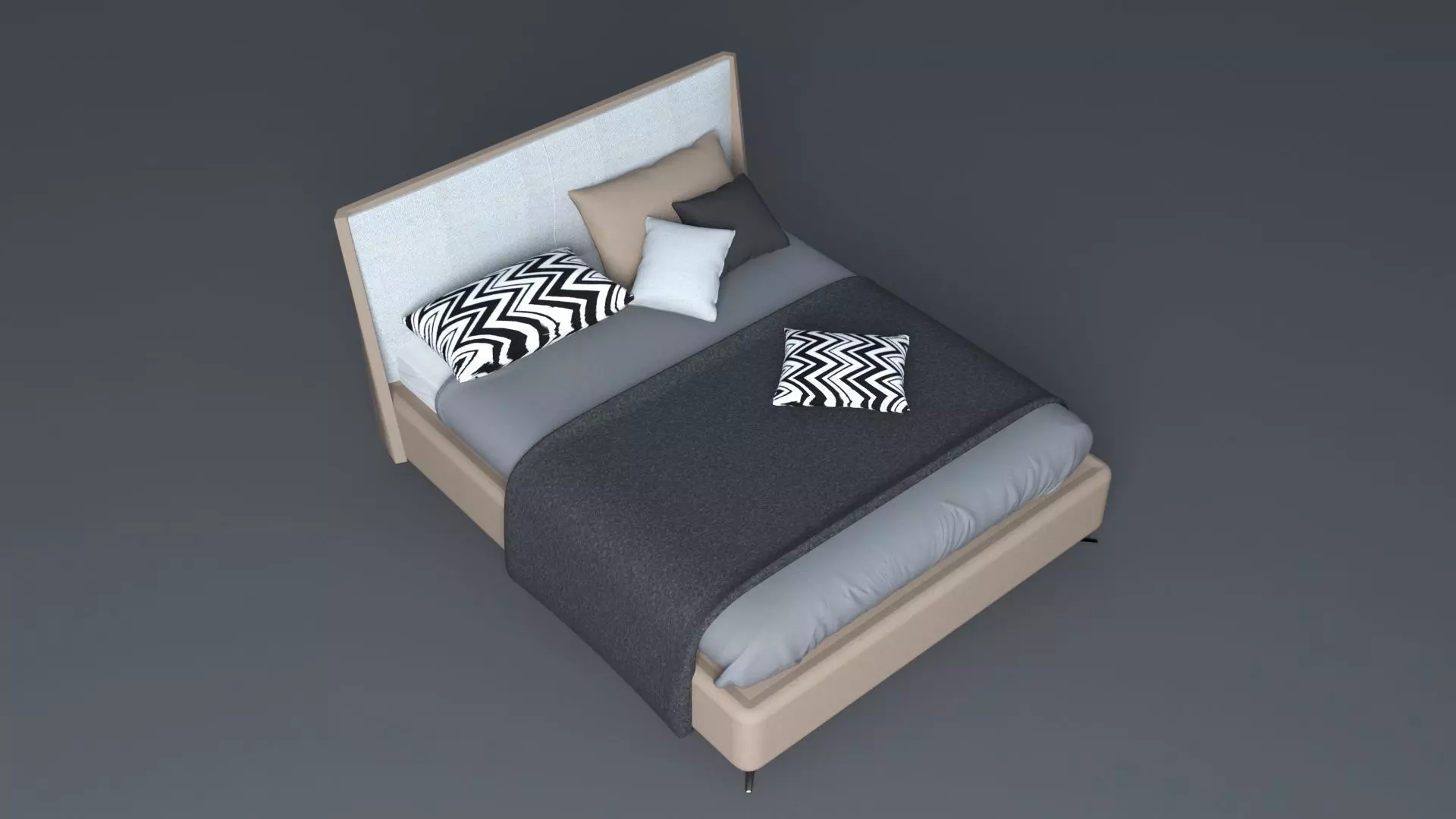 double bed Free 3D model